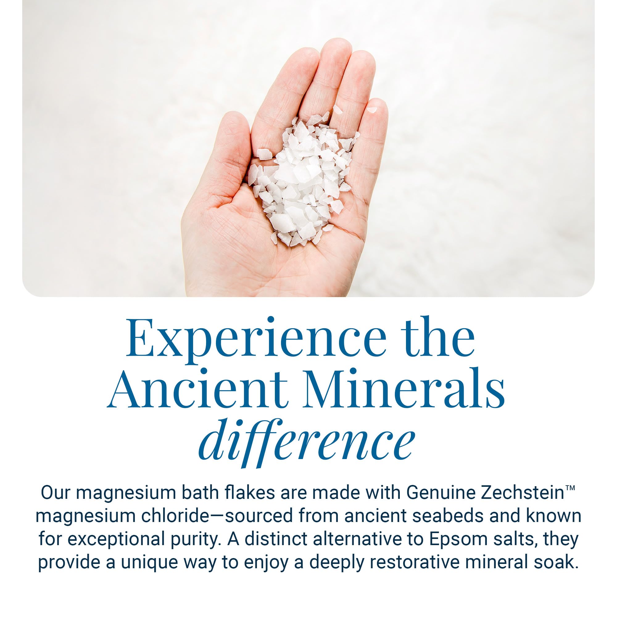 Ancient Minerals Magnesium Bath Flakes – Pure Zechstein Magnesium Chloride for Soaking and Whole-Body Replenishment, 8 lb Bag: 26.4 Ounce (Pack of 1)