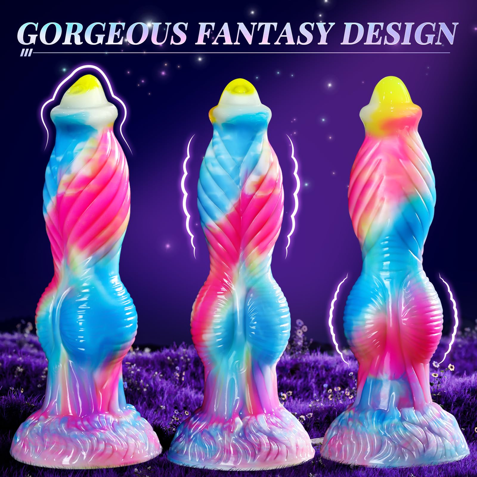 Thrusting Dildo Vibrator Sex Toys - 10.2" 4IN1 Thick Dildo Anal Toys, U G-spot Huge Dildo Upgraded App Remote Control Dildos Multi-Modes, Horse Dildo Dragon Dildo Adult Sex Toys & Games, BluePink: Blue Pink