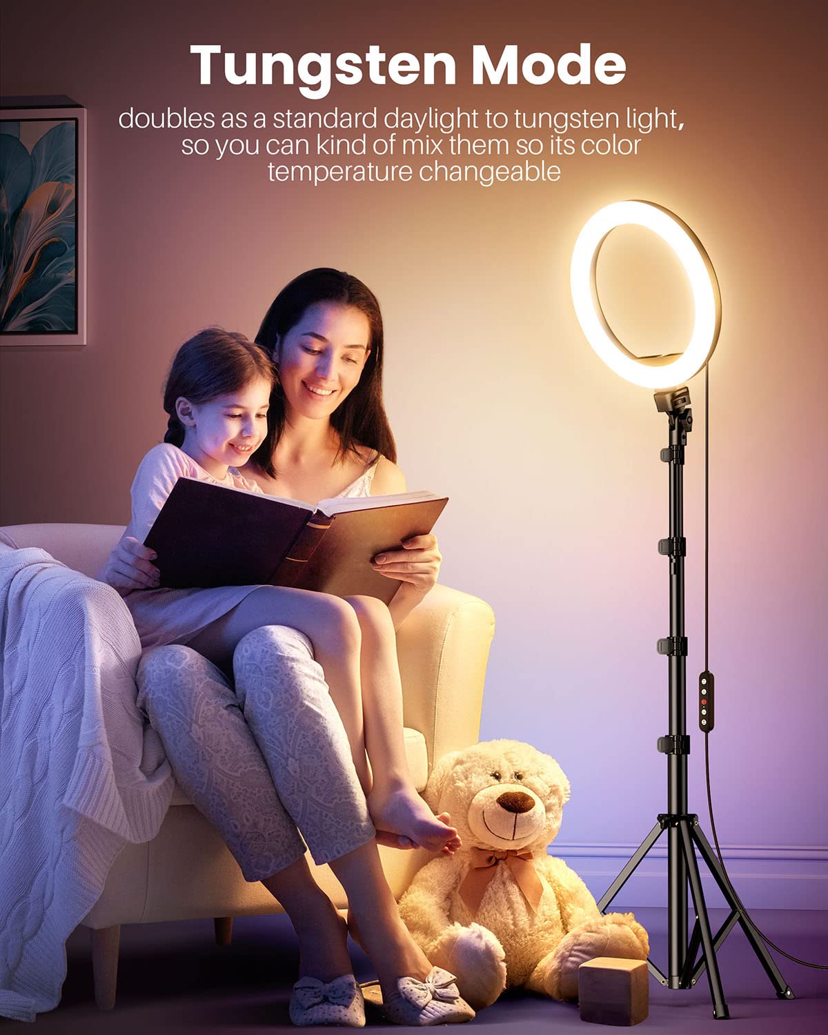 Weilisi 12" Selfie Ring Light with 63" Tripod Stand, Dimmable LED Ring Light with Phone Holder and Wireless Remote, [2-in-1] RGB & Selfie Stick for Photography/Makeup/Live Stream/YouTube: 12&apos;&apos; Color
