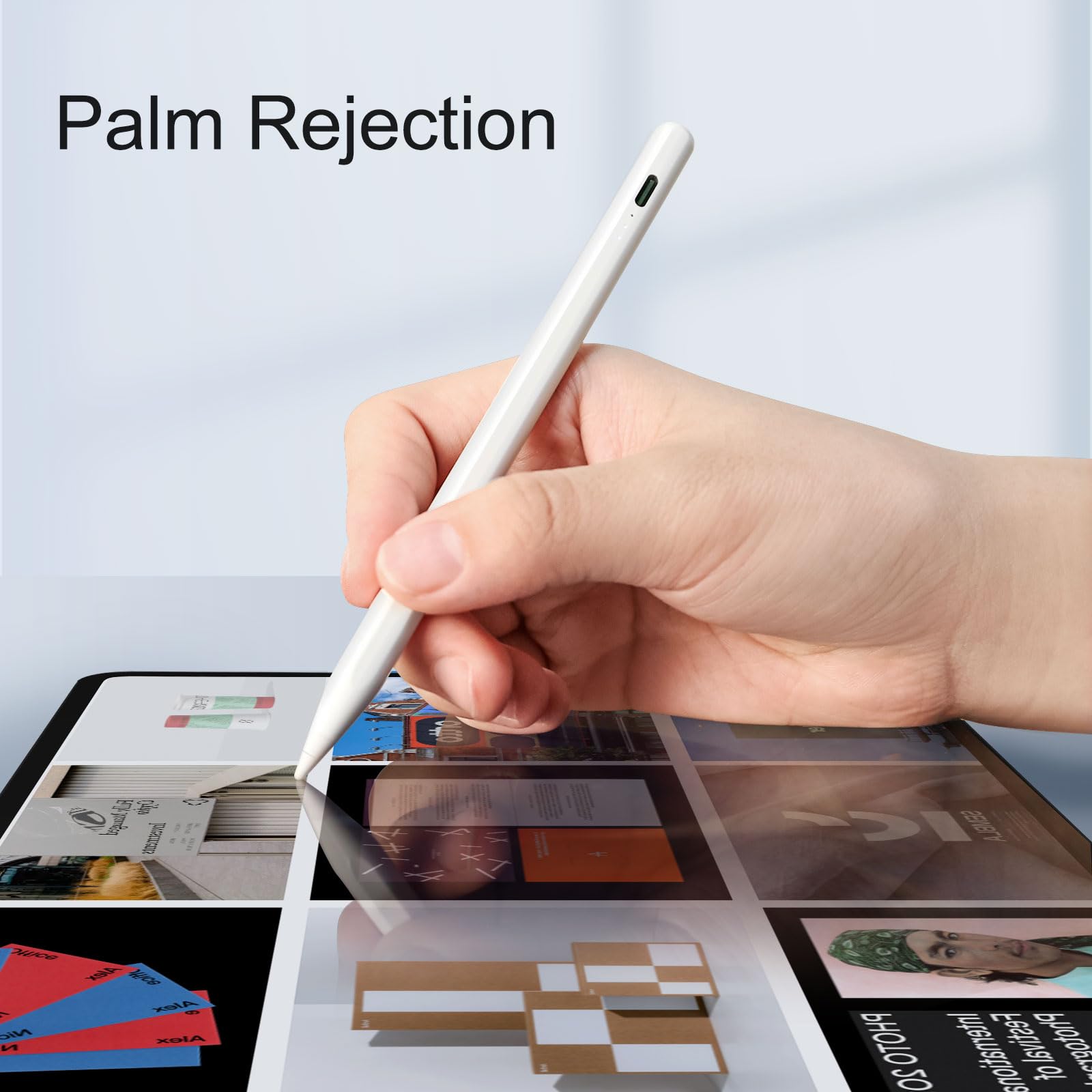 Stylus Pen for iPad Pencil 10th Generation, 13 Mins Fast Charging Apple Pencil with Palm Rejection & Tilt Sensitivity, Compatible w iPad 6/7/8/9/10/11, Pro 11"/12.9"/ M4, Air 3/4/5/M2/M3, Mini 5/6