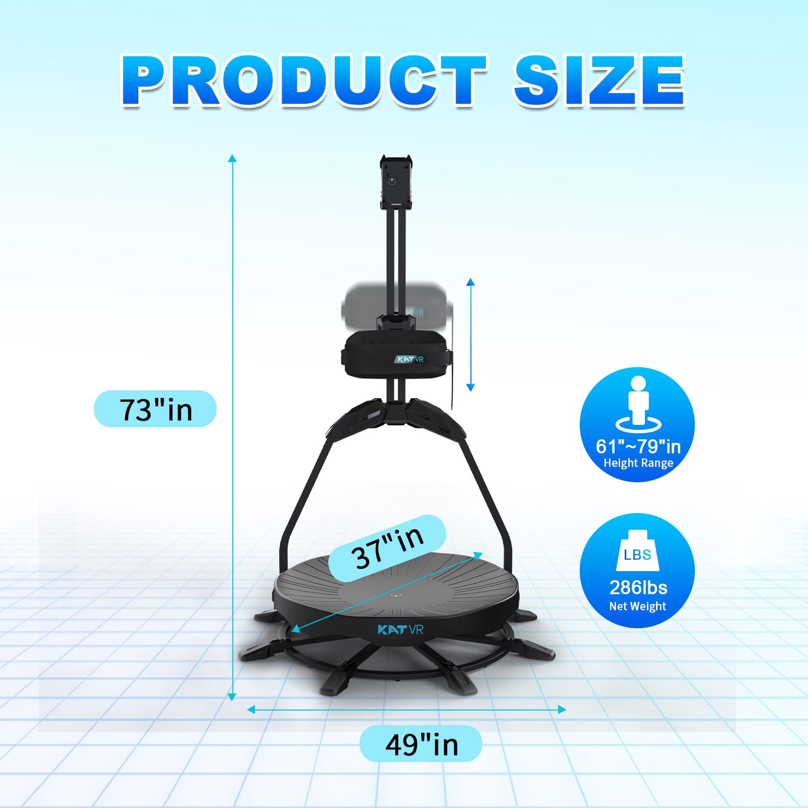 KATVR 360 VR Treadmill, Virtual Reality Treadmill for Immersive Gaming Experience, Perfect for Home Fitness, Gaming Enthusiasts and Wellness