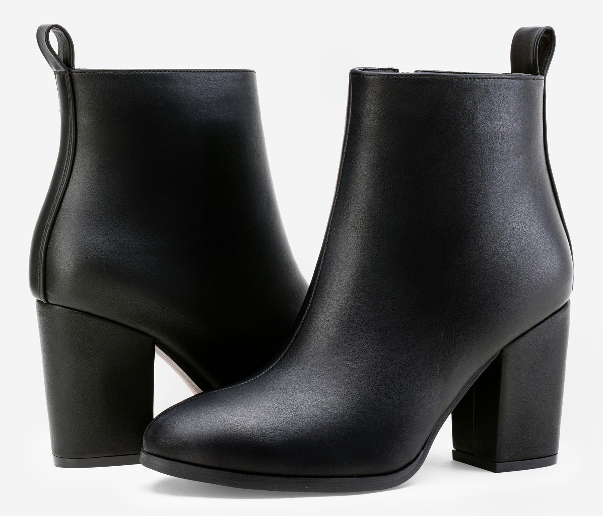 Jeossy Women's 9637A Dressy Ankle Boots,Fashion Block Heel Booties: 10 Heeled Boots-9637a-black