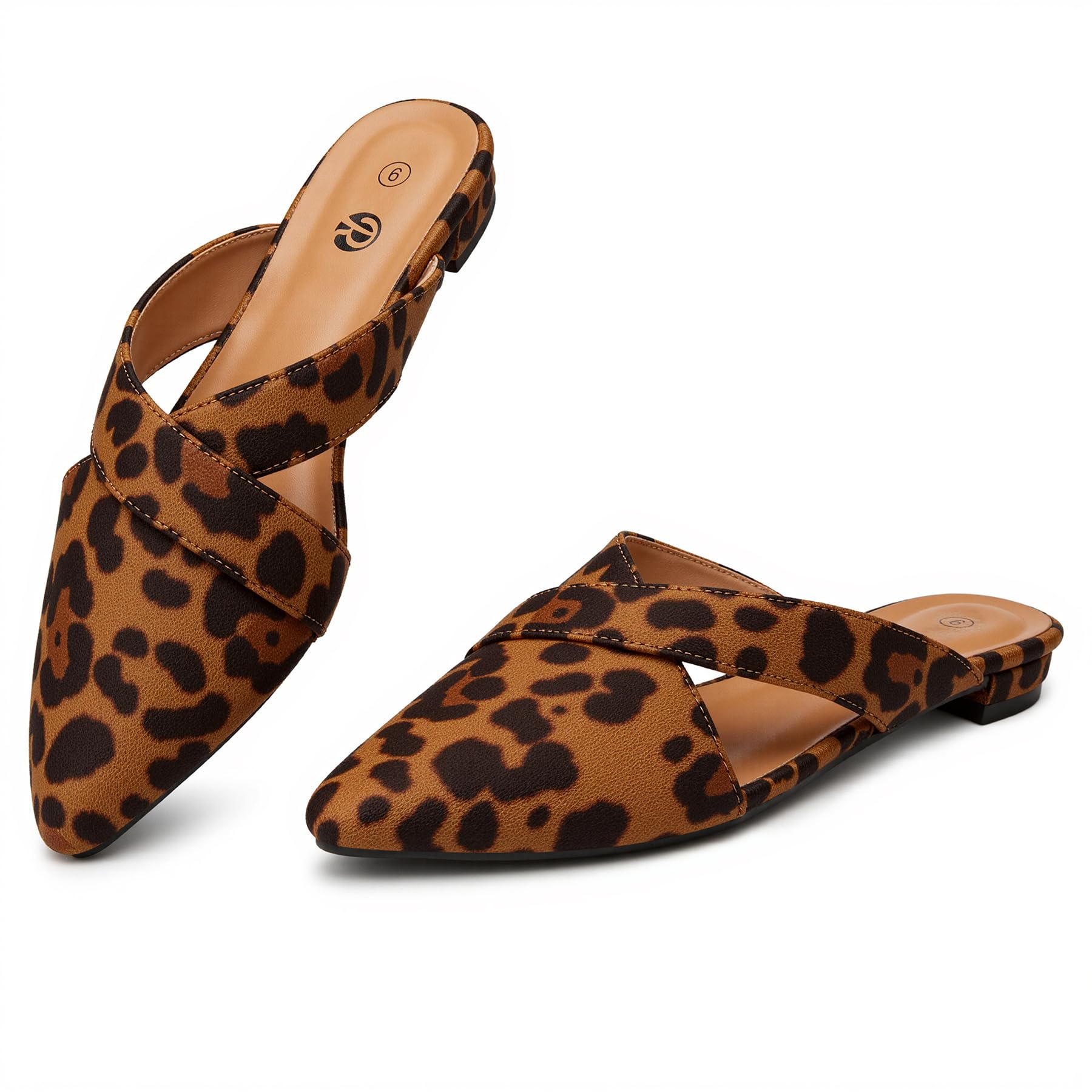 Rekayla Women’s Mules Closed Pointed Toe Backless Loafer Shoes for Women