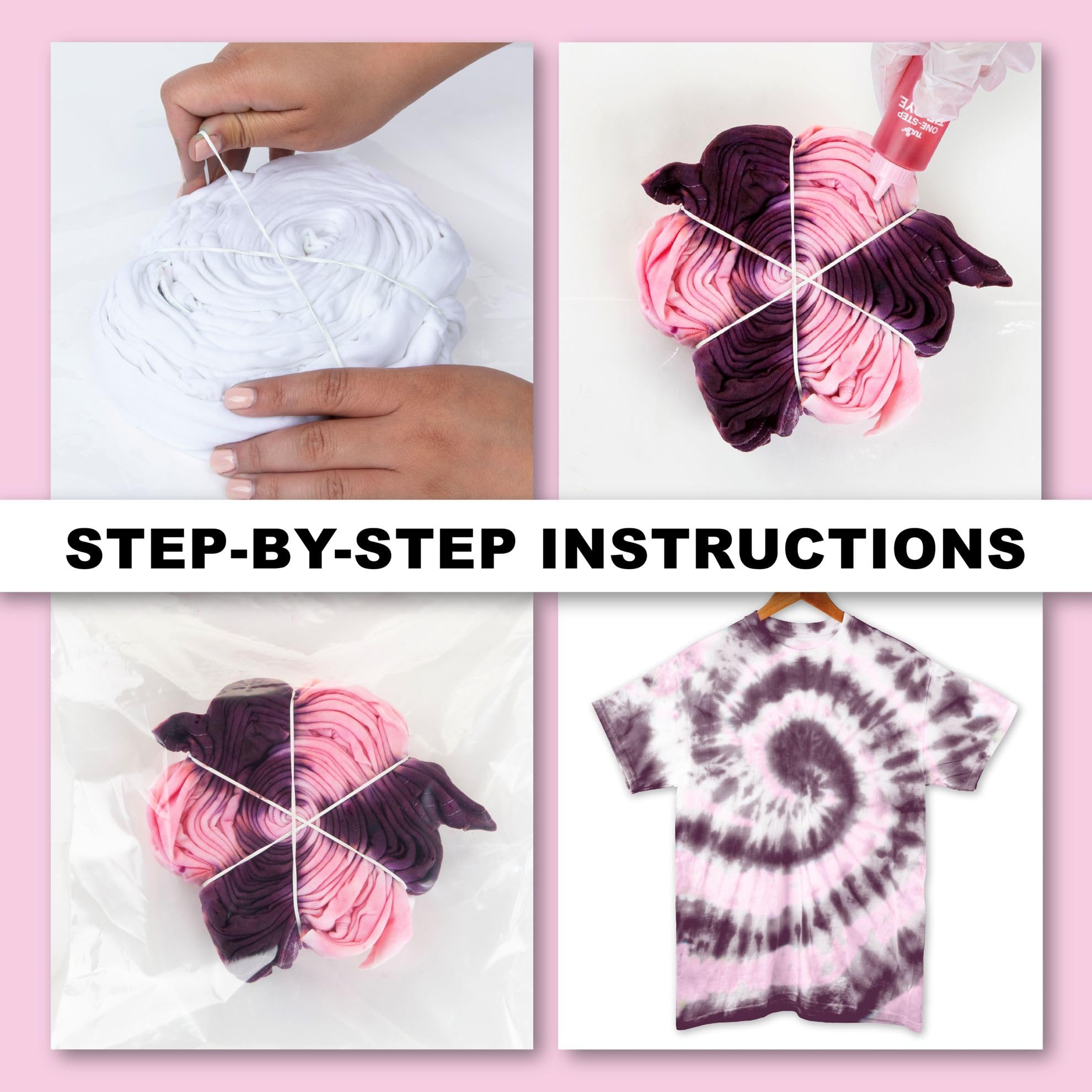 Tulip One-Step Tie-Dye 3-Color Kit Cherry: Blossom