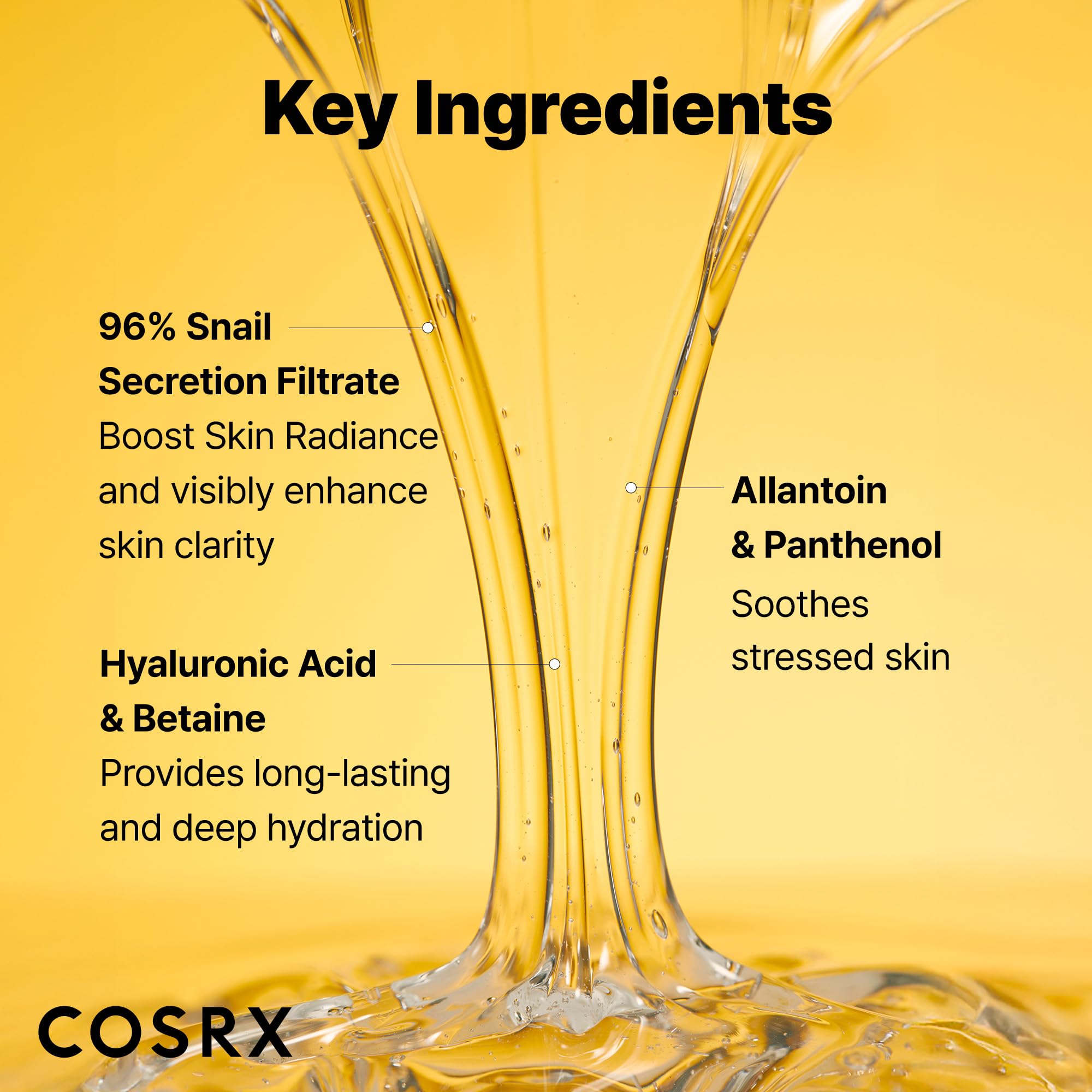 COSRX Snail Mucin 96% Power Repairing Essence 3.38 fl.oz 100ml, Hydrating Serum for Face with Snail Secretion Filtrate for Dull Skin & Fine Lines, Korean Skin Care: 3.35 Fl Oz (Pack of 1)