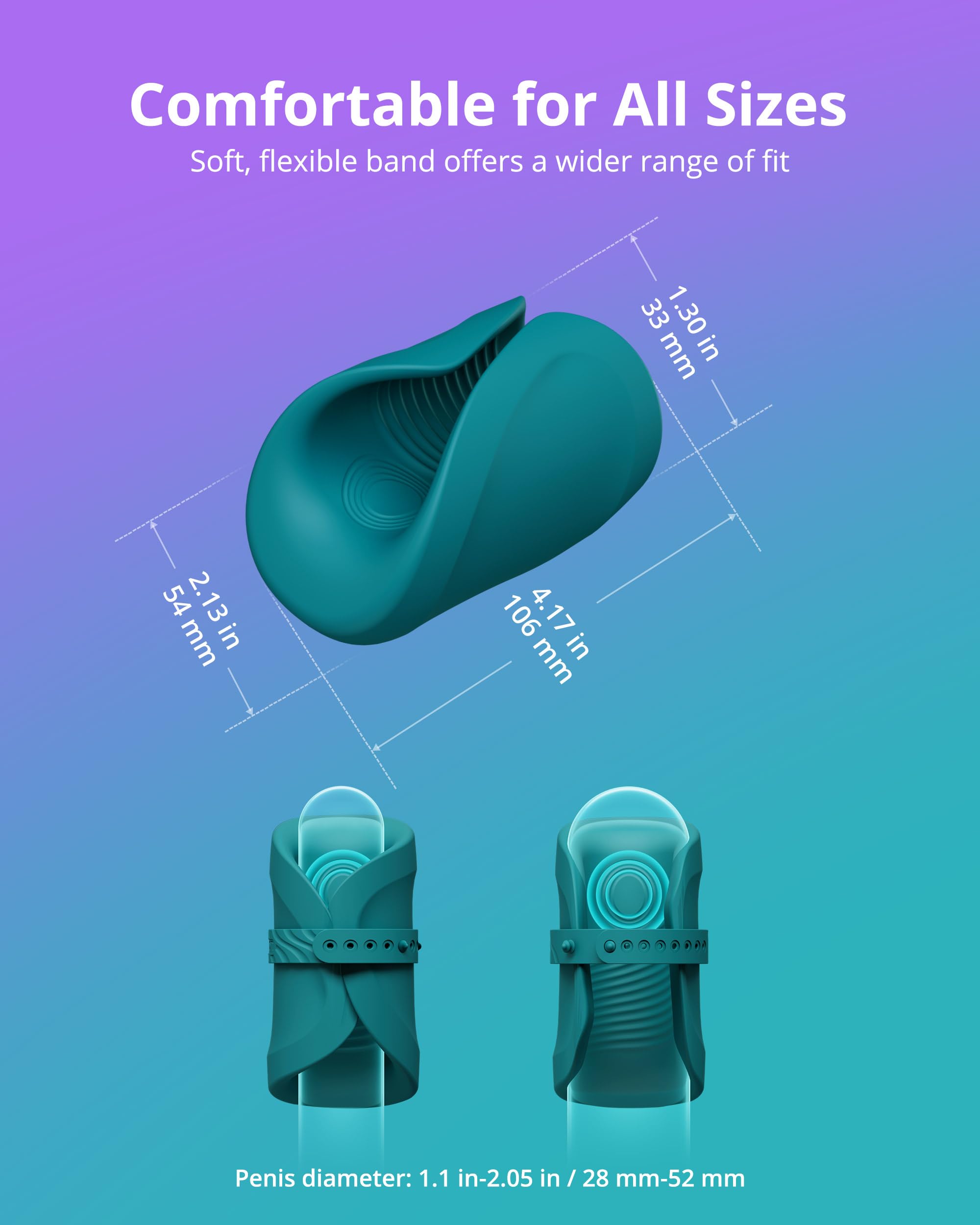LOVENSE Gush 2 Automatic Male Masturbator Stroker, Vibrating & Oscillating Penis Massager Cock Ring with Endurance Training App Remote Control Vibrator Adult Sex Toys & Games, with Adjustable Buckles