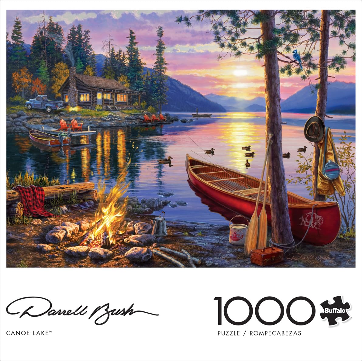 Buffalo Games - Darrell Bush -  - 1000 Piece Jigsaw Puzzle For Adults - Challenging Puzzle Perfect for Game Nights - Finished Size Is 26.75 x 19.75: Canoe Lake