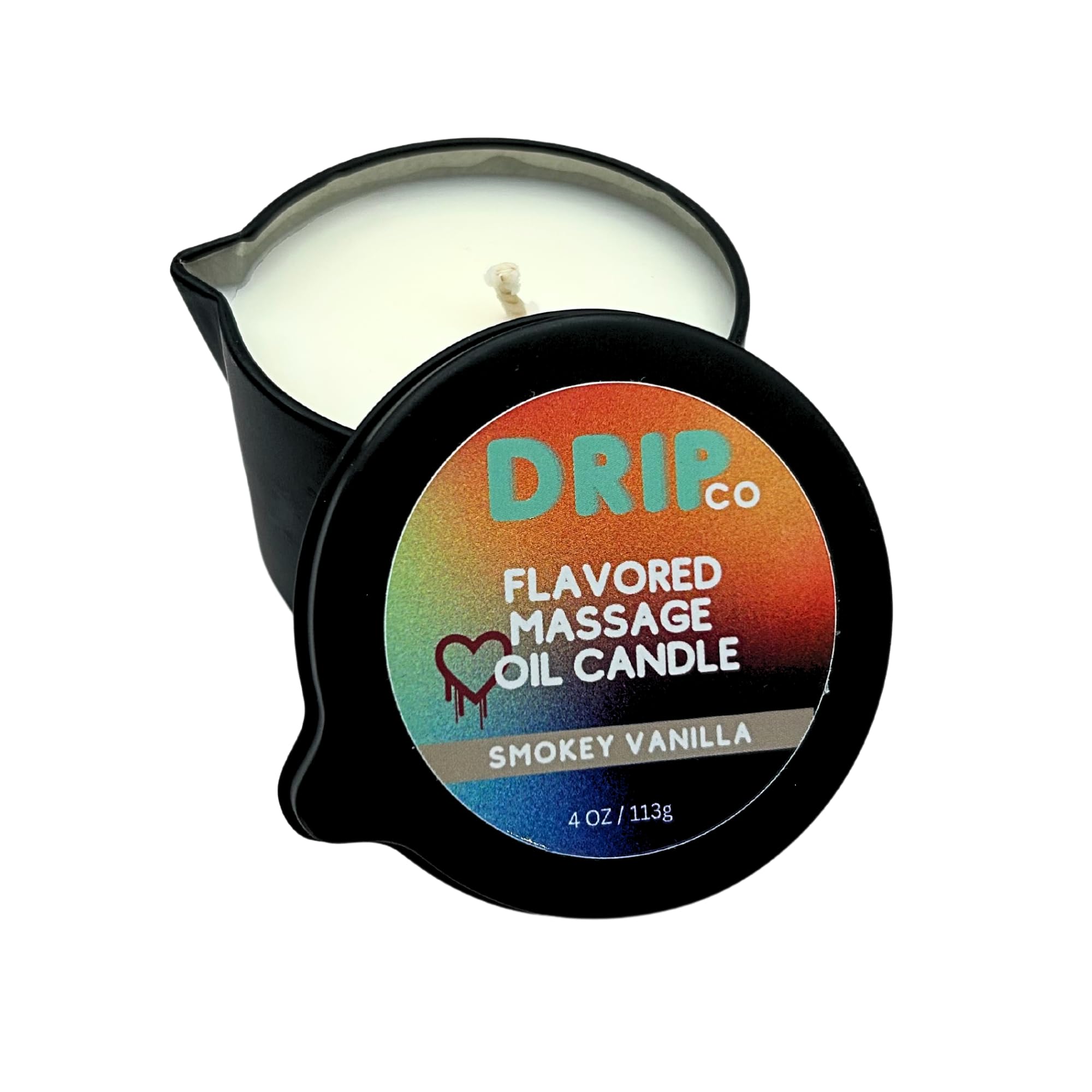 Drip Co Massage Candle - Soy Wax Aromatherapy Candle for Relaxing Oil Therapy, TikTok Trend, Scented Candles for Couples, Spa Essentials, Elegant Massage Experience Massage Candle (Smokey Vanilla)