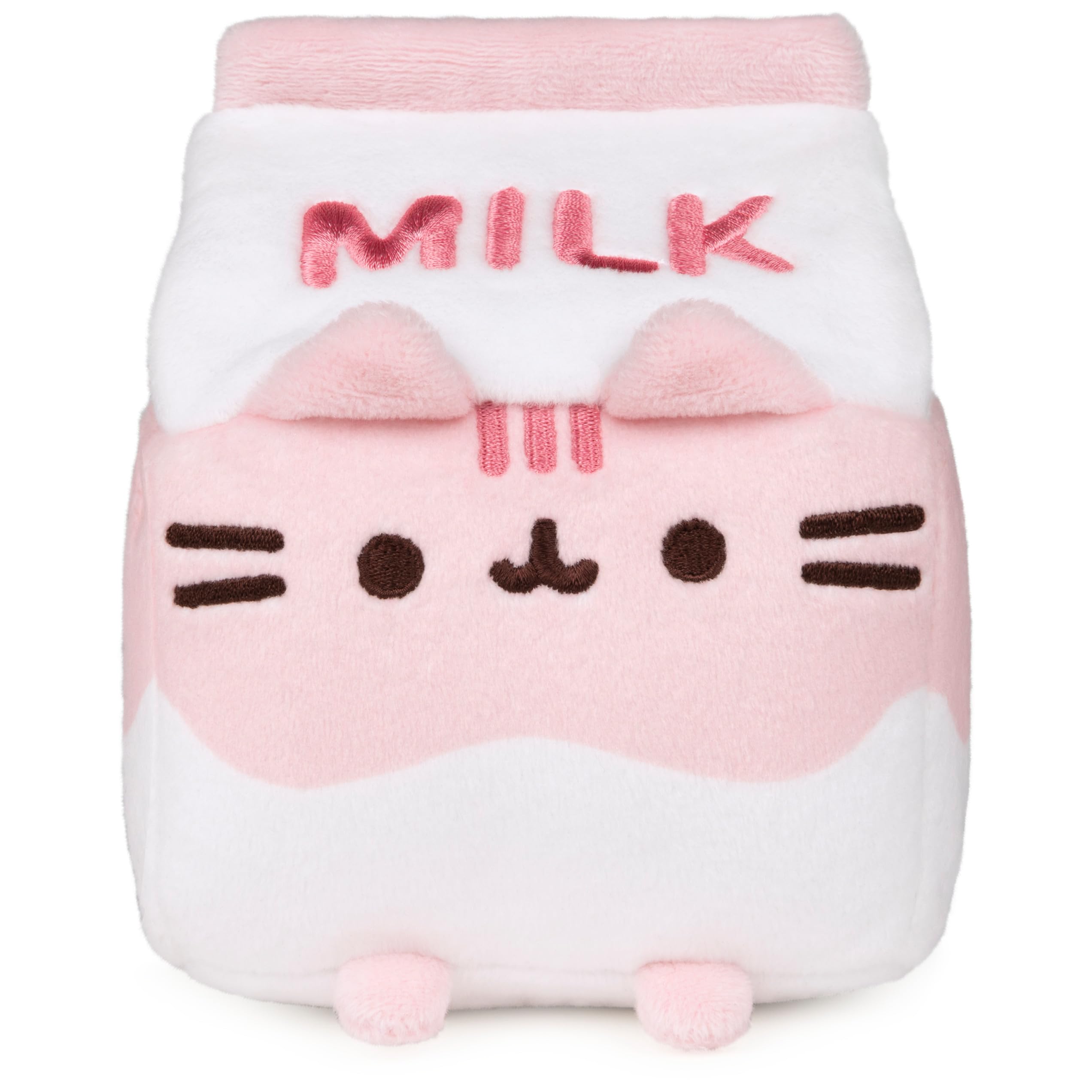 GUND Pusheen  Plush Cat Stuffed Animal for Ages 8 and Up, Green/Pink, 6”: Strawberry Milk