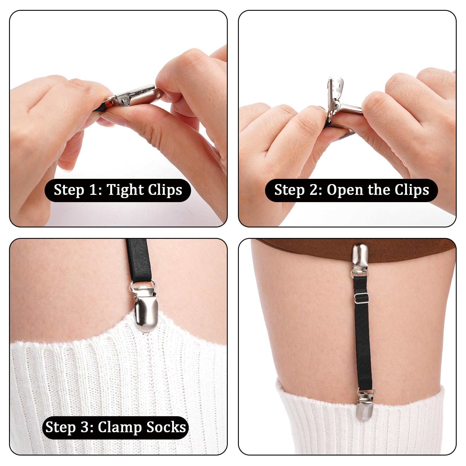 Wool Plus Size Thigh High Socks For Thick Thighs- Extra Long Womens Warm Cable Knit Over Knee Stockings Leg Warmers: One Size Plus White