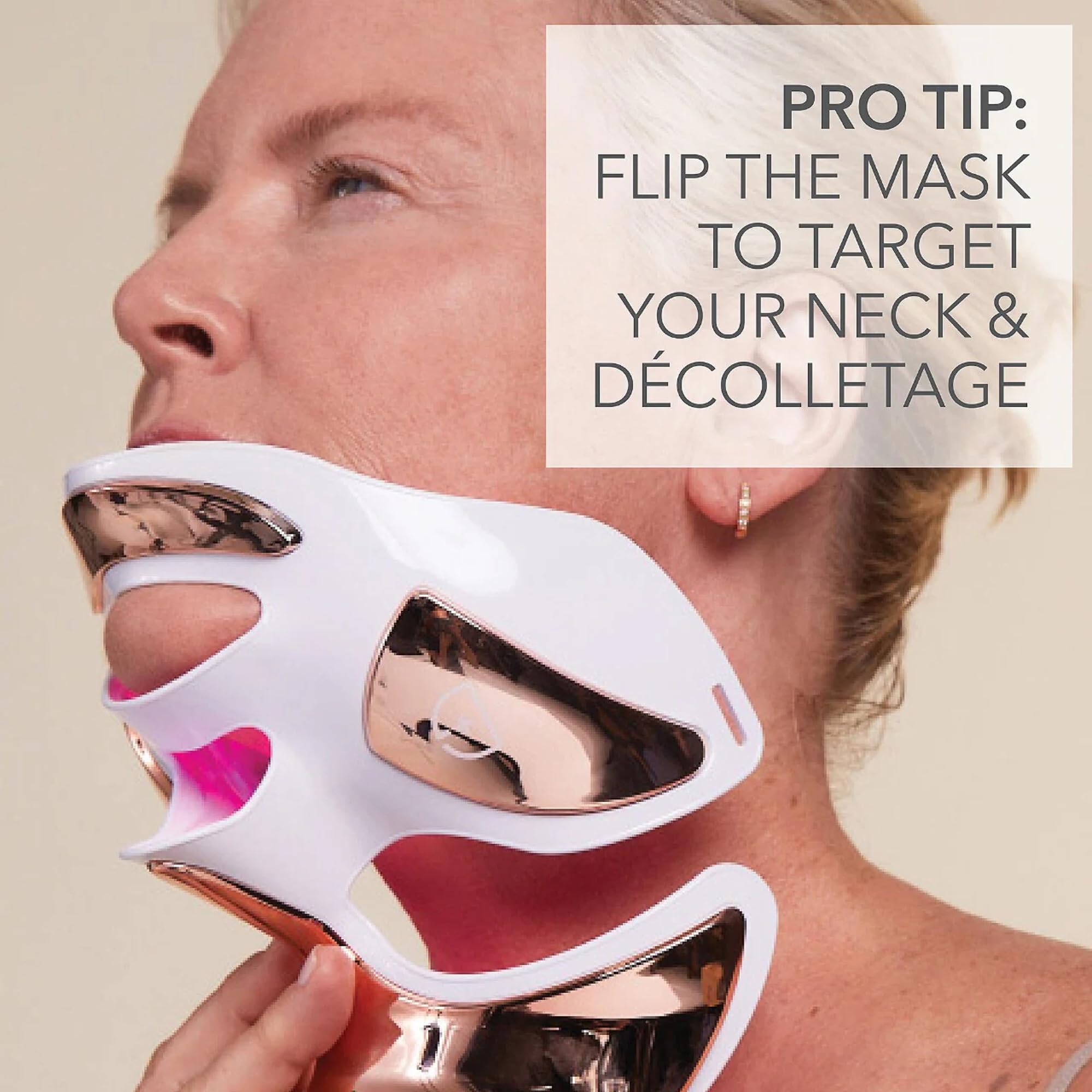 Dr. Dennis Gross DRx SpectraLite FaceWare Pro (FSA/HSA Eligible) – LED Face Mask for Anti-Aging, Acne Treatment, and Skin Rejuvenation with Dual Red & Blue Light Therapy: White FaceWare