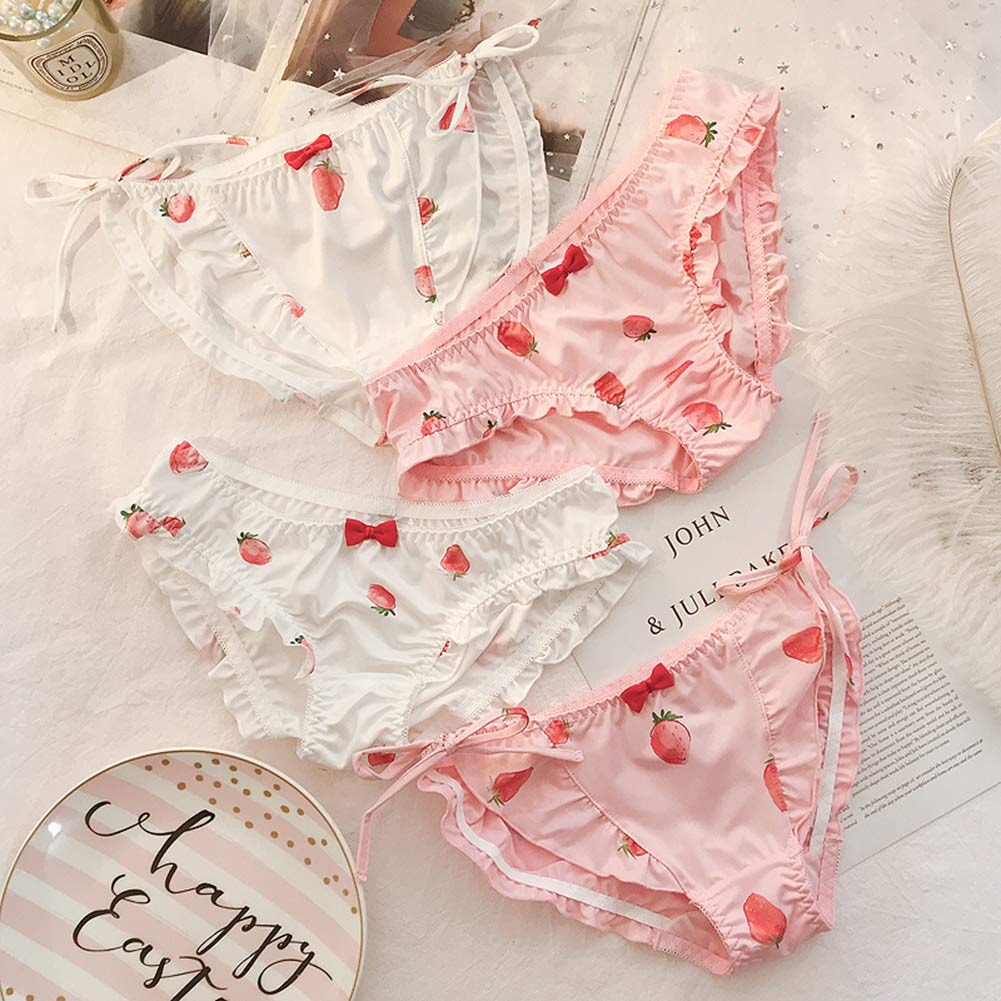 Joyralcos Japanese Stawberry Print Bikini Panties 2 Pack Briefs Cosplay Anime Underwear - Image 7