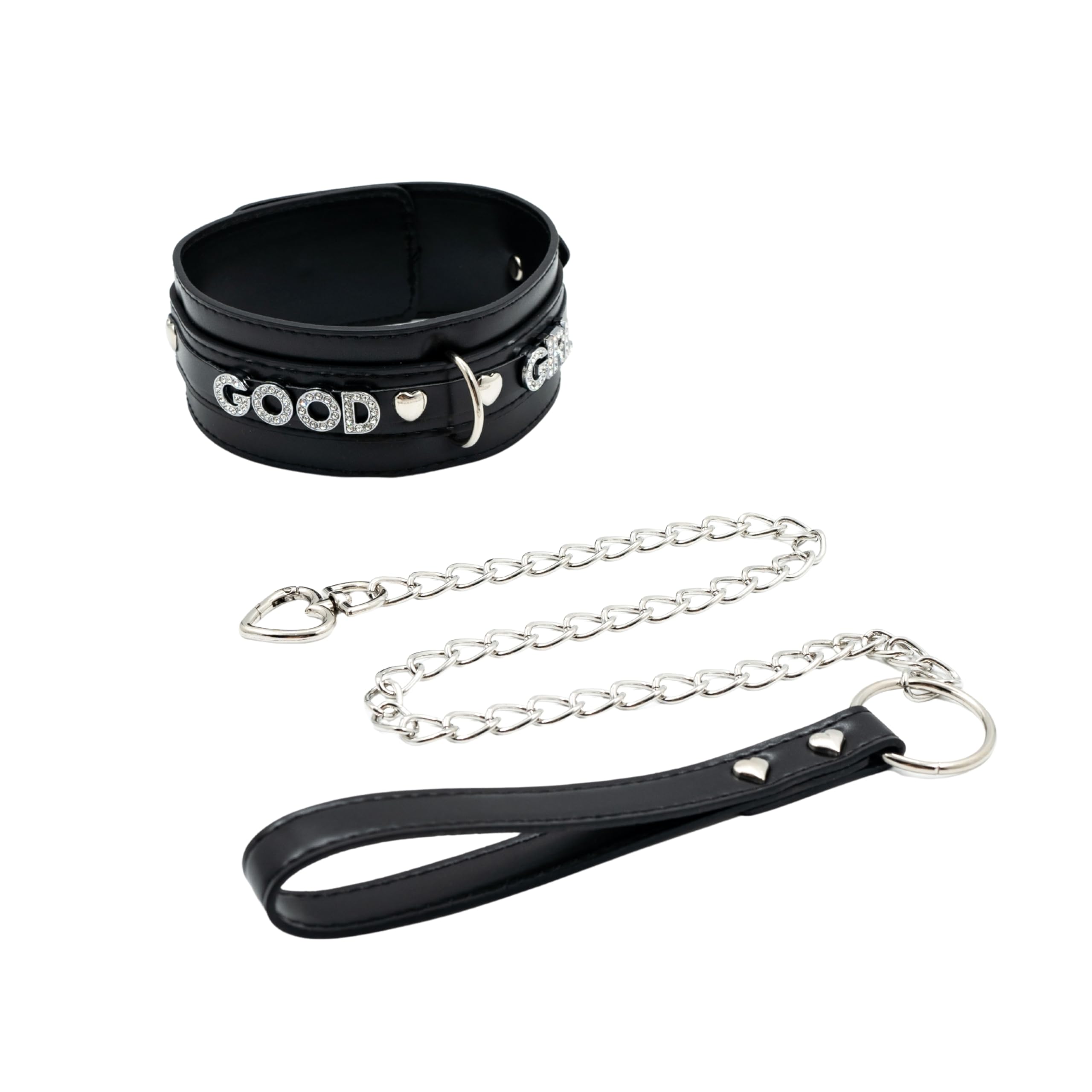 paloli Black Leather Furry Choker Collar for Women: GOOD