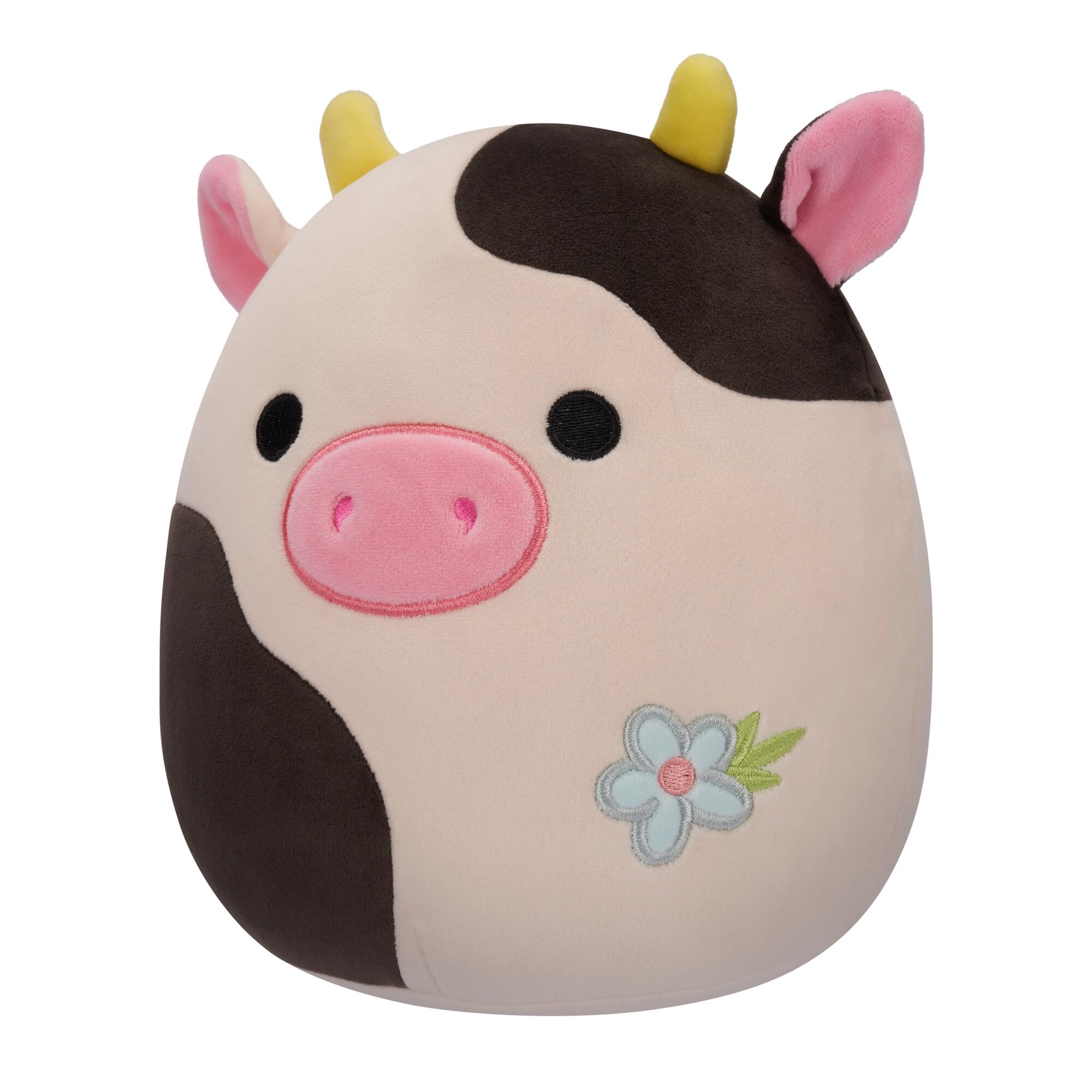 Squishmallows Original 8-Inch Connor  with Blue Flower Embroidery - Official Jazwares Plush: Cow