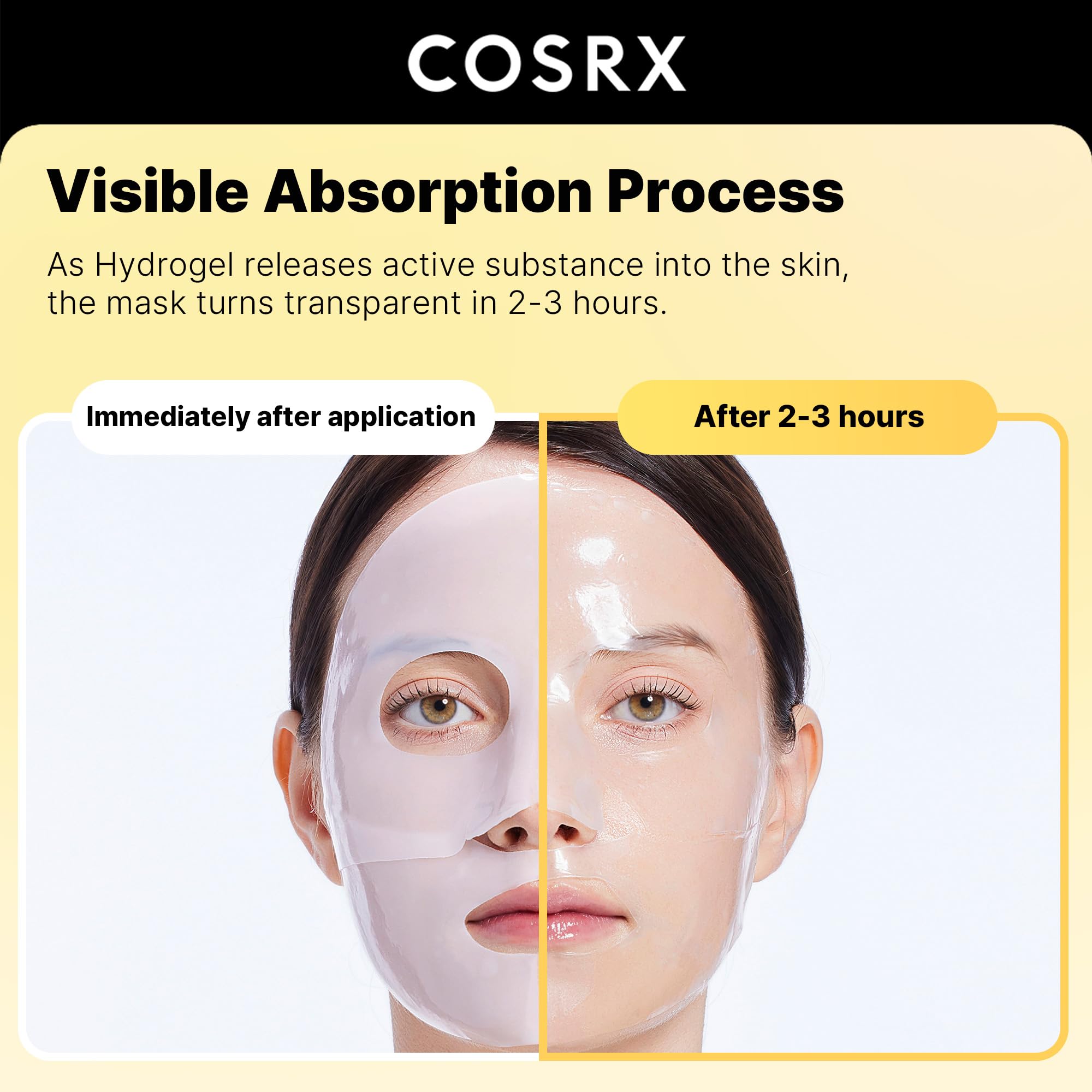 COSRX Advanced Snail Mucin Glass Glow Hydrogel Face Masks Skincare 3 EA, Collagen Face Mask, Travel Essentials, Overnight Face Mask, Korean Skin Care: COSRX Advanced Snail Mucin Glass Glow Hydrogel Face Masks Skincare 3 EA, Collagen Face Mask, Travel Essentials, Overnight Face Mask, Korean Skin Care
