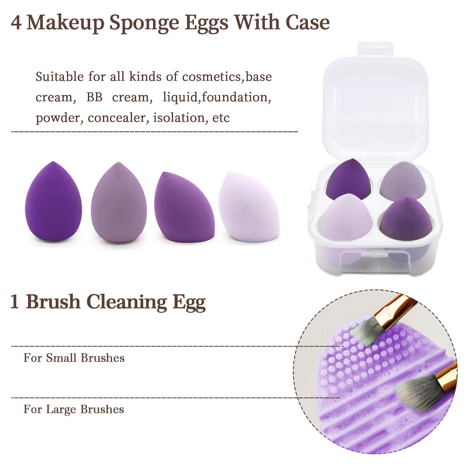Koccido Makeup Brushes 22 Pcs Makeup Kit,Foundation Brush Eyeshadow Brush Make up Brushes Set (Green, 22 Piece Set): 22 Piece Set Purple