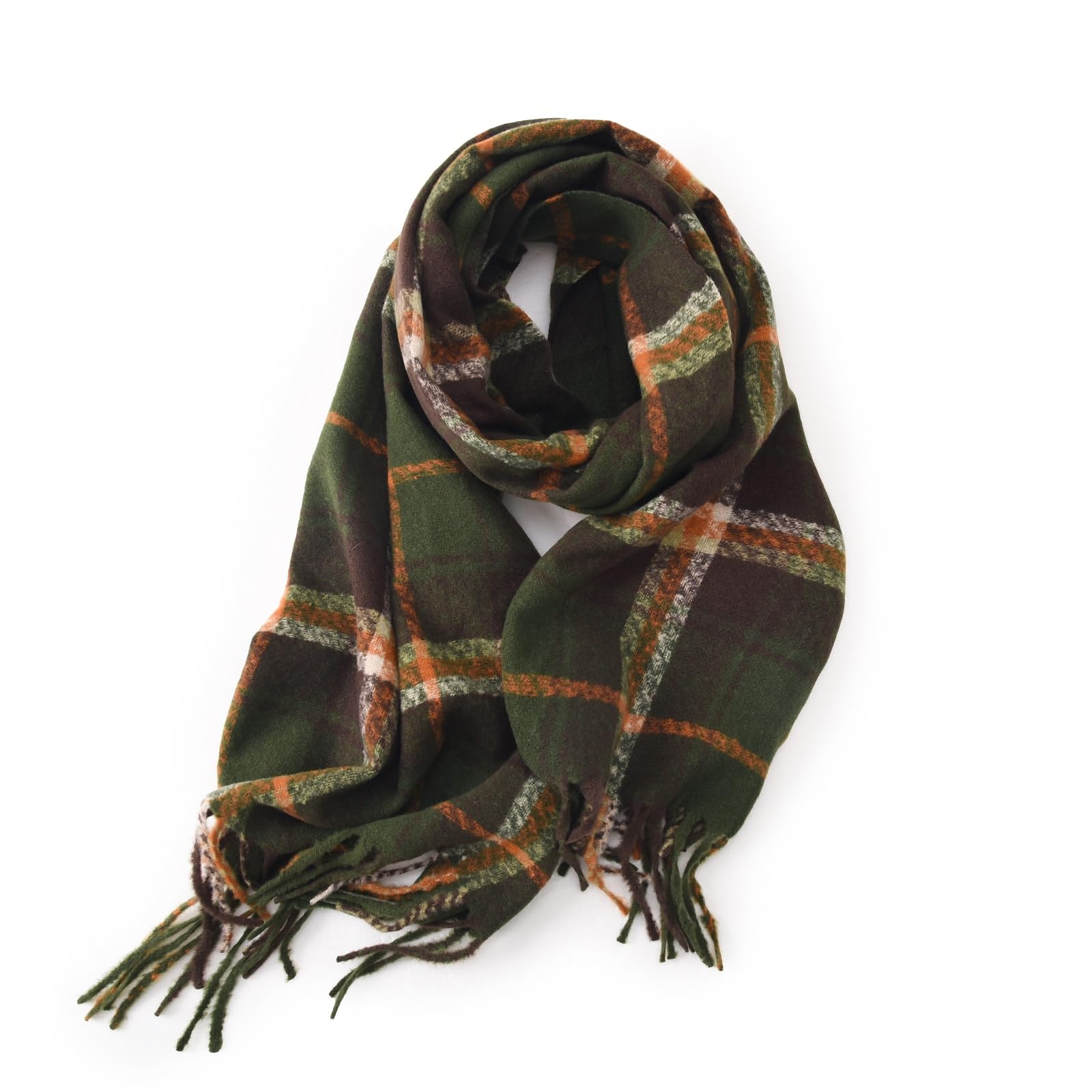 PCIQUTE Tartan Plaid Scarves for Women Winter,Long Scarves for Women with Fringe,Super Soft Scarf for Women Winter