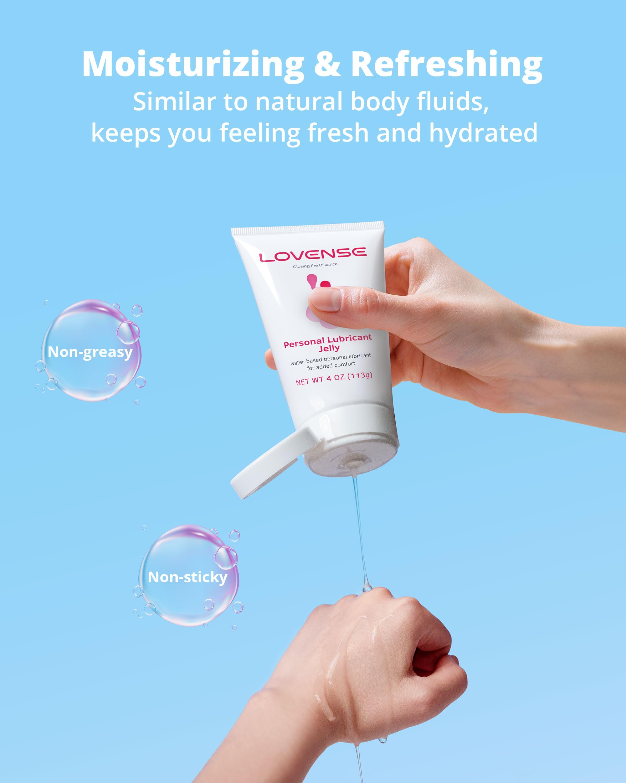 LOVENSE Hush 2 Butt Plug Vibrator 1.5" Anal Plug Sex Toys + LOVENSE Personal Lubricant Privacy Water-Based lube Non-Sticky Lubrication for Men, Women and Couples
