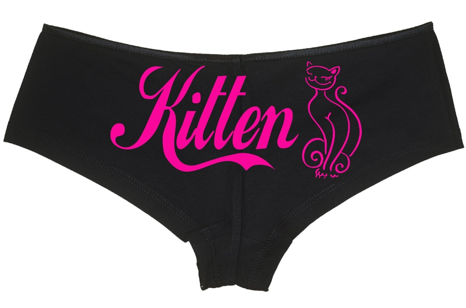Knaughty Knickers - Daddy's KITTEN With Cat Boy Short Panties - Pet Play NEKO daddys girl DDLG CGL boyshort underwear: Small Hot Pink