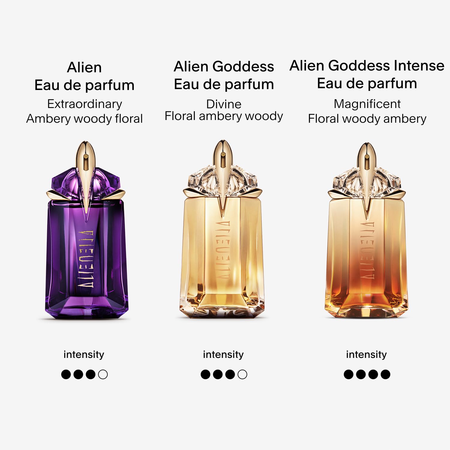 MUGLER Alien Goddess Intense - Eau de Parfum - Women's Perfume - Floral & Woody - With Bergamot, Jasmine, and Vanilla - Long Lasting Fragrance: 1 Fl Oz (Pack of 1)