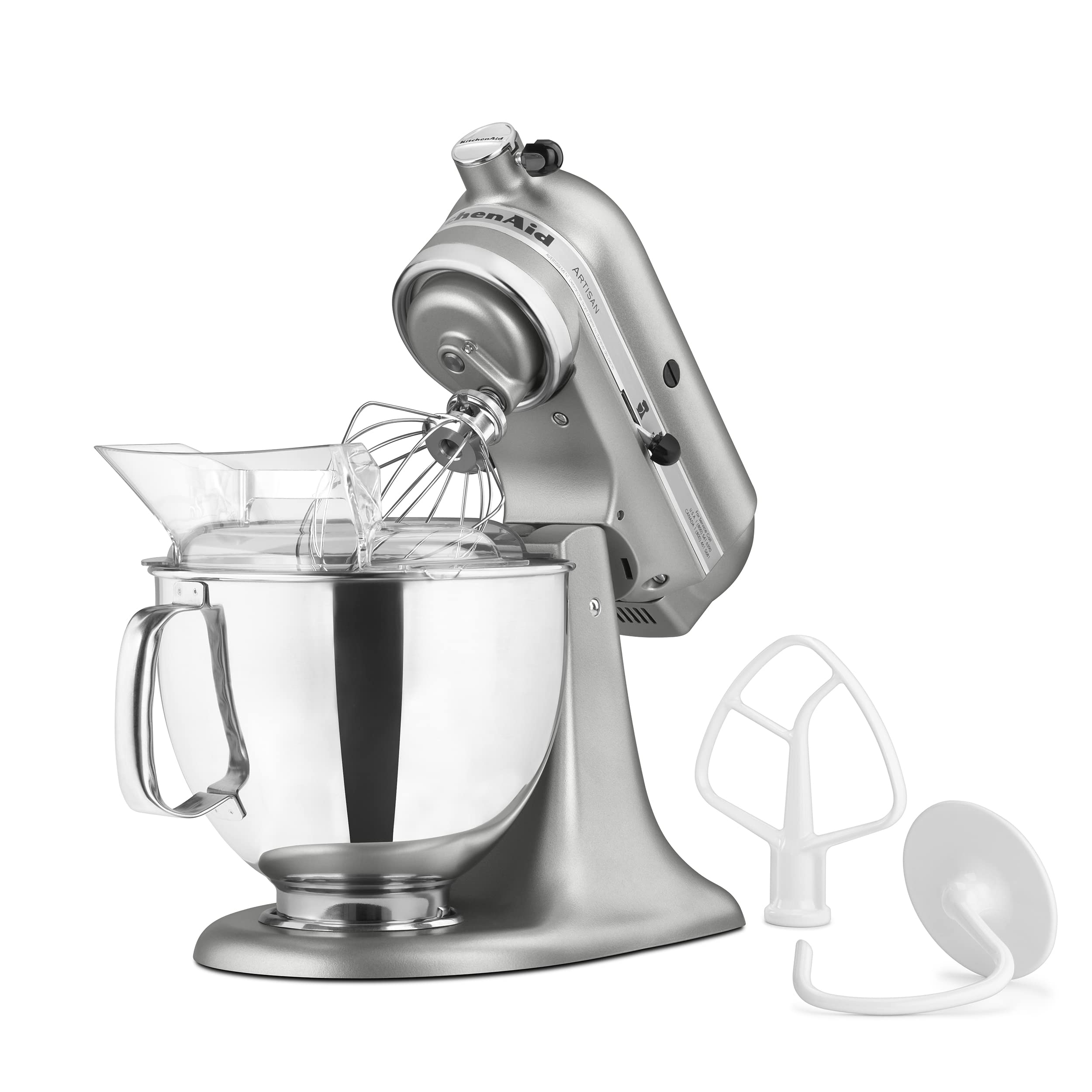 KitchenAid Artisan Series 5 Quart Tilt Head Stand Mixer with Pouring Shield KSM150PS,: Contour Silver