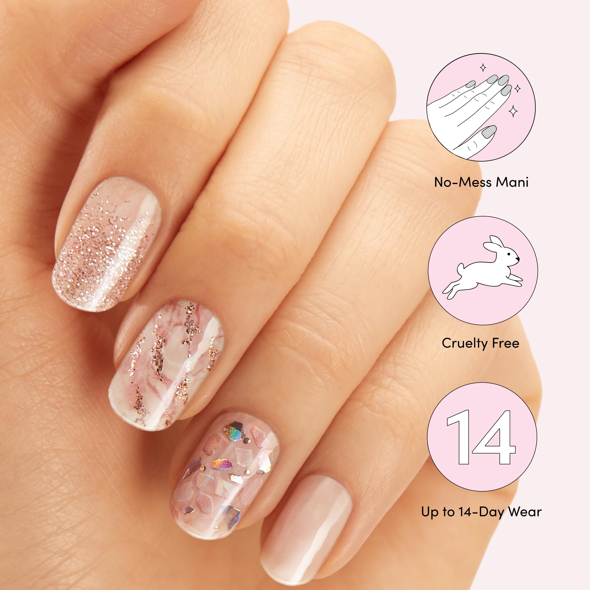 Dashing Diva Gloss Nail Strips -  - UV Free, Chip Resistant, Long Lasting Gel Stickers - Contains 32 Wraps, 1 Prep Pad, 1 File