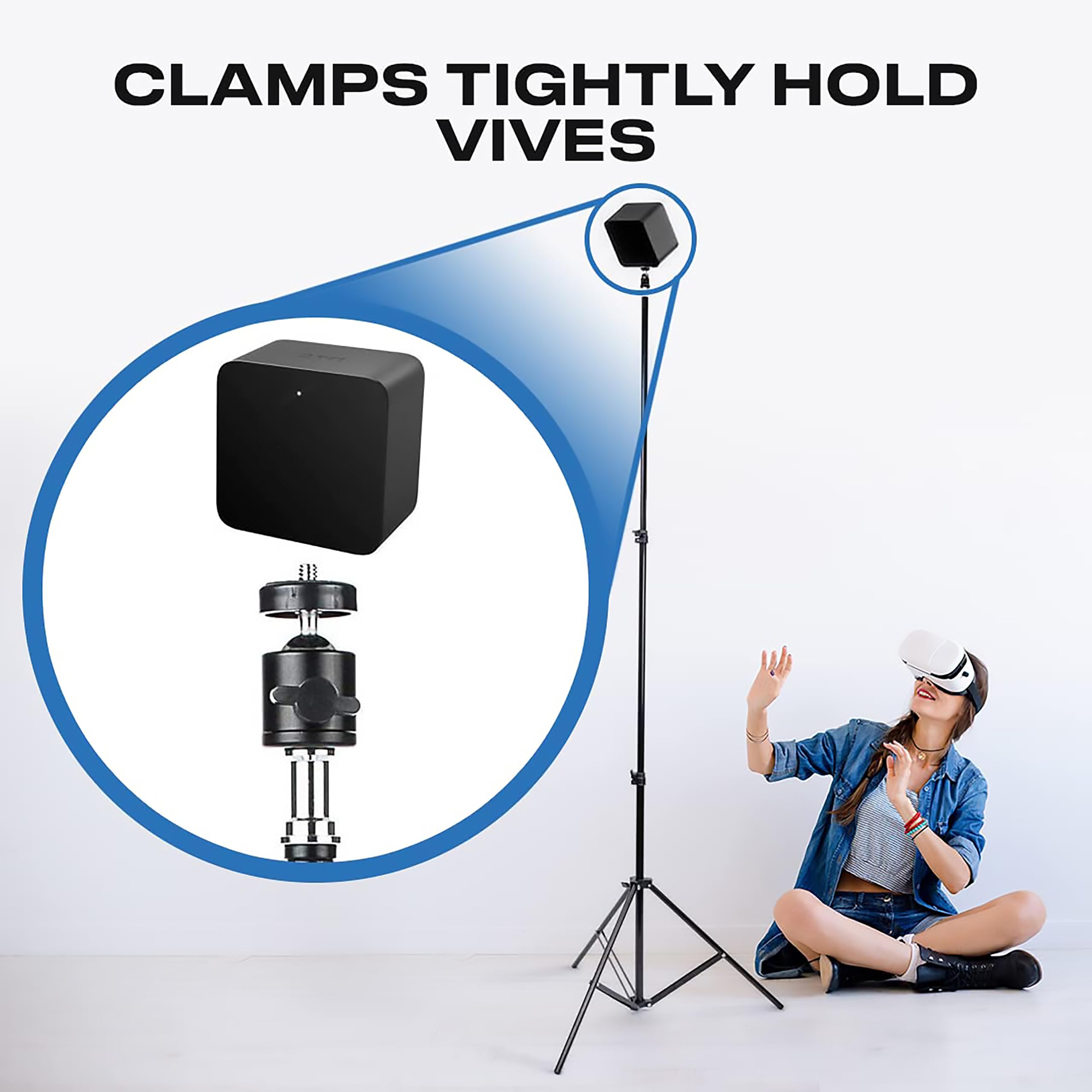 Skywin VR Tripod Stand, HTC Vive Base Station Compatible Sensor Stand and Base Station Mount for Vive Sensors or Oculus Rift Constellation () thumbnail 5