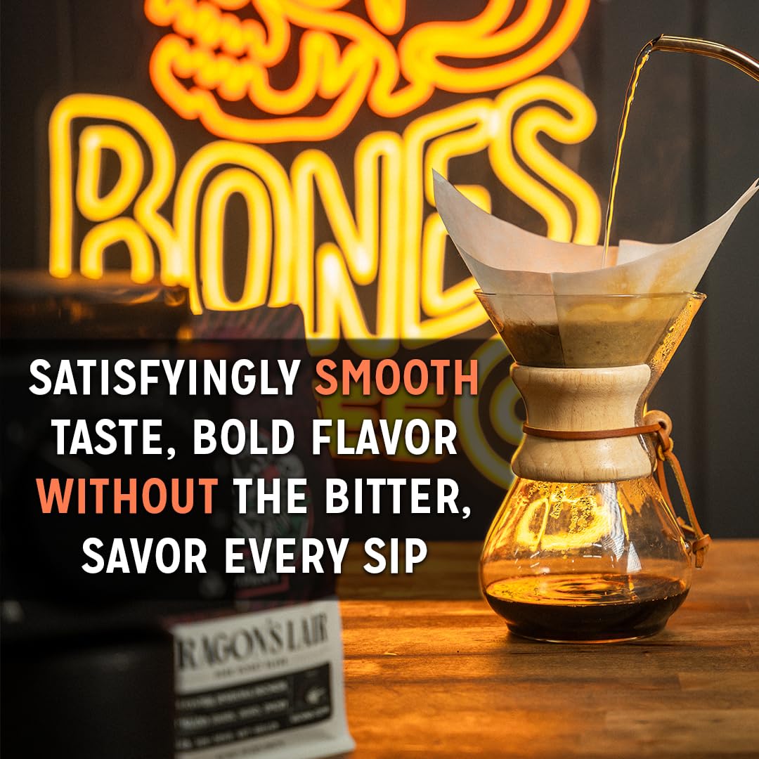 Bones Coffee Company The Nightmare Before Christmas Mudslide Boogie Flavored Coffee Beans, Medium Roast Ground Coffee Low Acid, Chocolate Mudslide Flavor (12 oz)