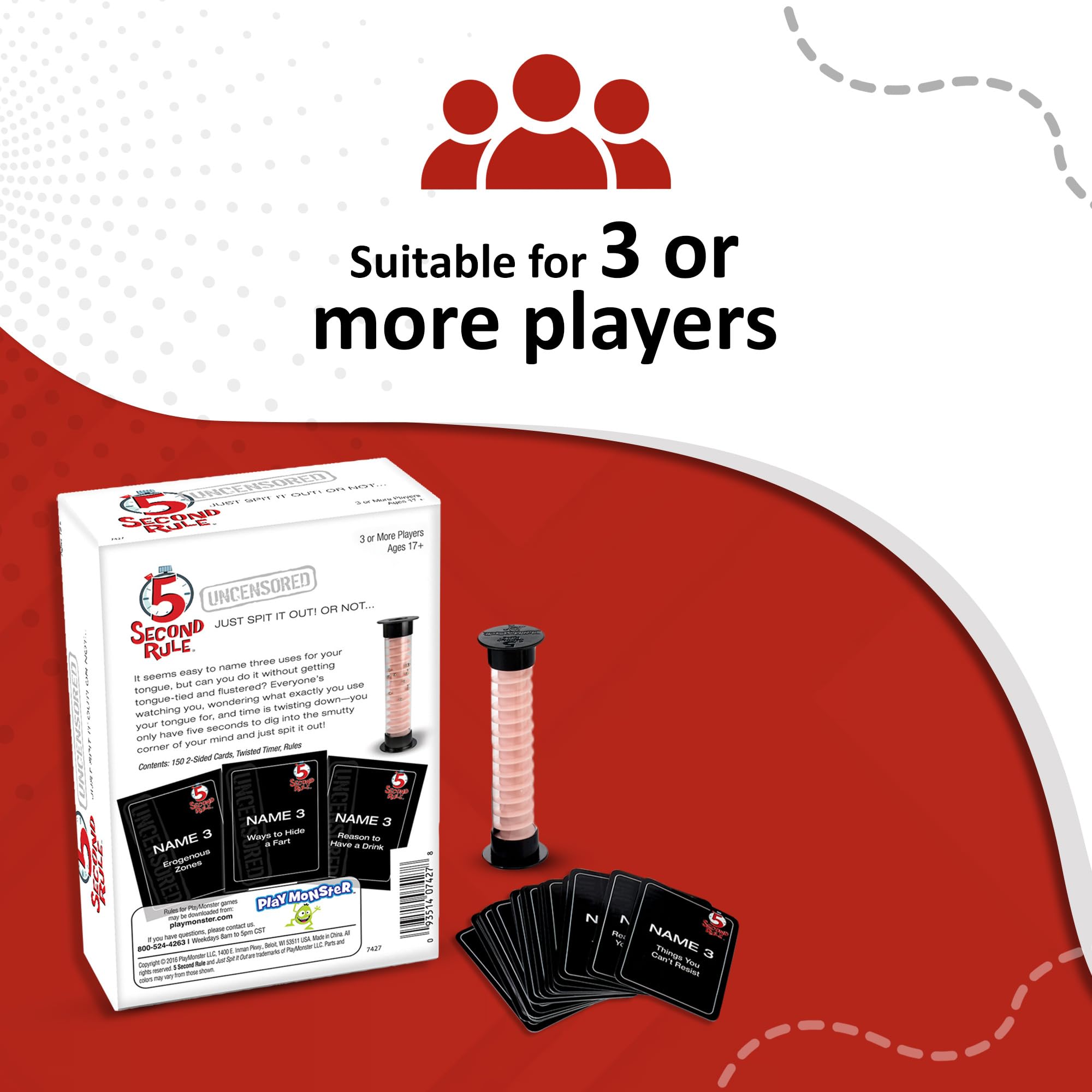 5 Second Rule Uncensored - Fun Card Game for Game Night with Friends - for Ages 17 and Up: Pack of 1