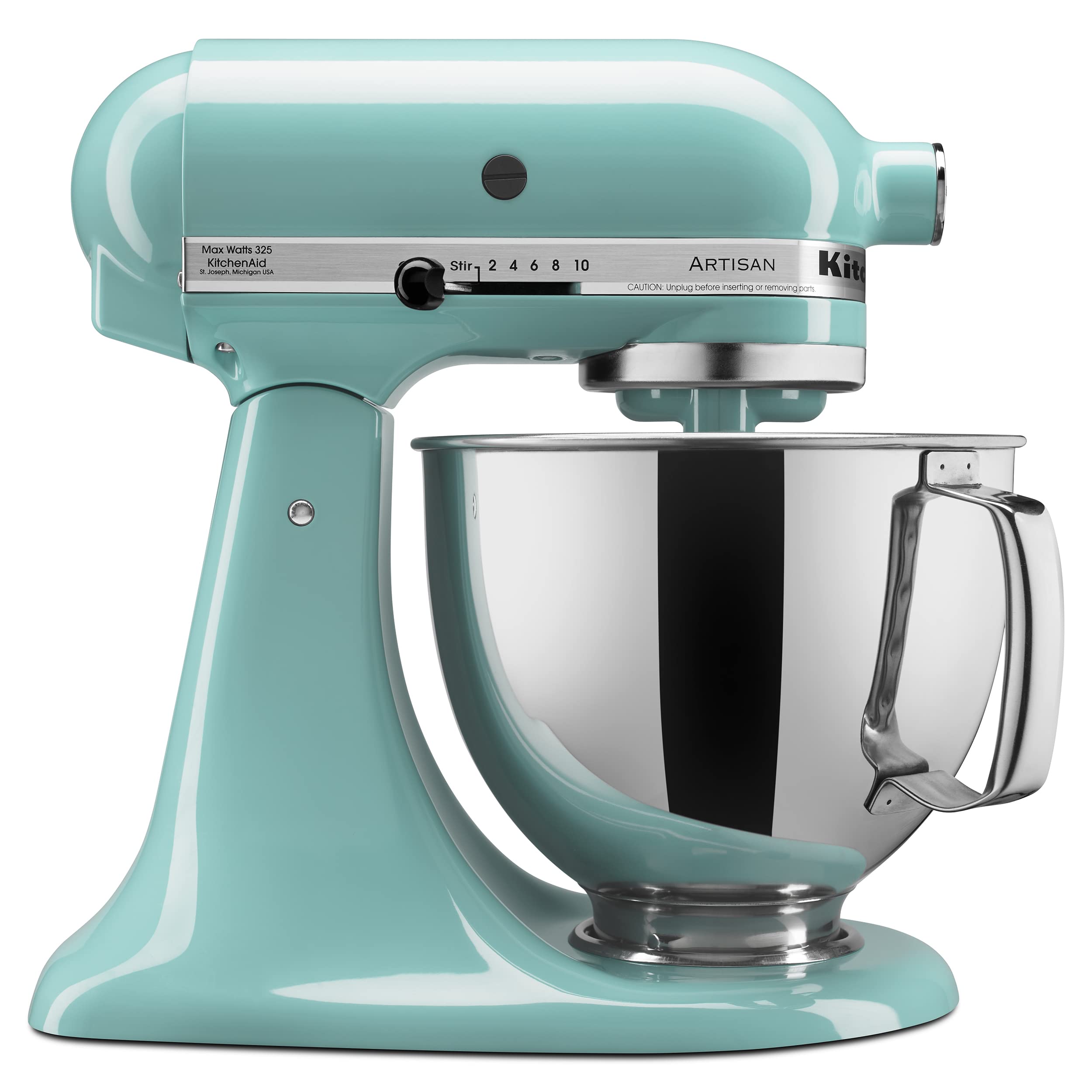 KitchenAid Artisan Series 5 Quart Tilt Head Stand Mixer with Pouring Shield KSM150PS,: Aqua Sky Mixer + Pasta Attachment set