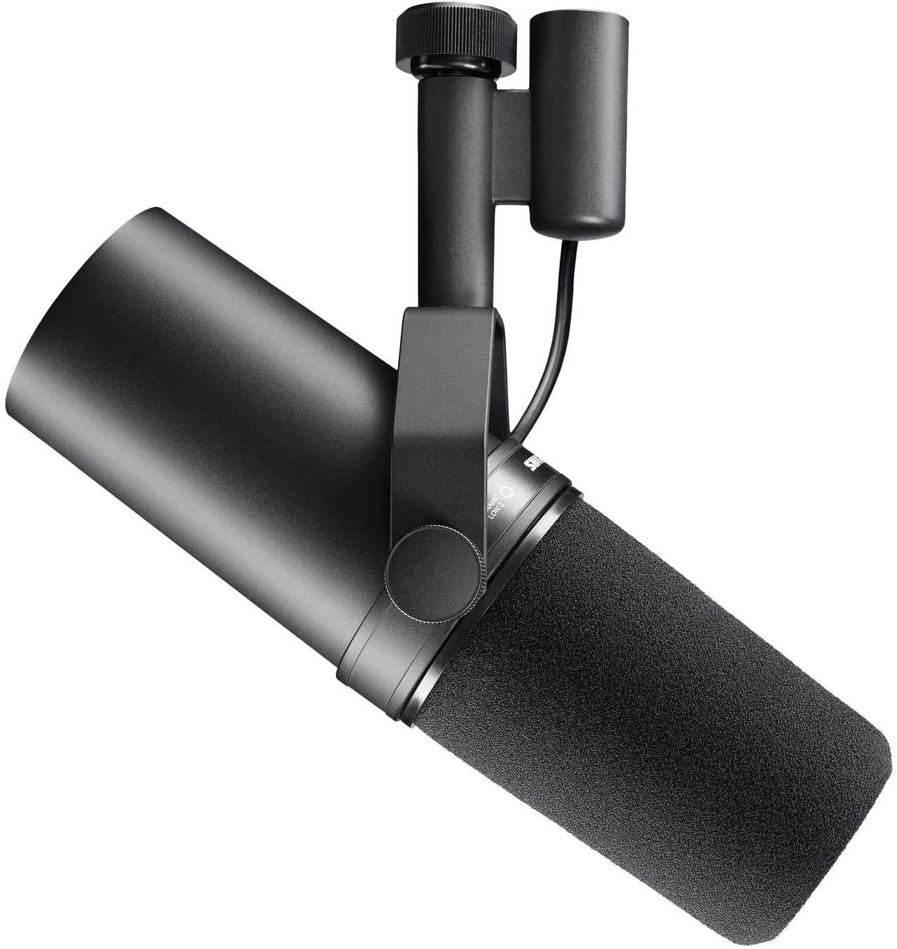 Shure  Microphone - Vocal Dynamic Studio Mic for Broadcast, Podcast, Recording, Gaming & Streaming, XLR, Rugged Construction, Detachable Windscreen, Smooth Sound, Warm Vocals, Wide-Range Frequency: SM7B