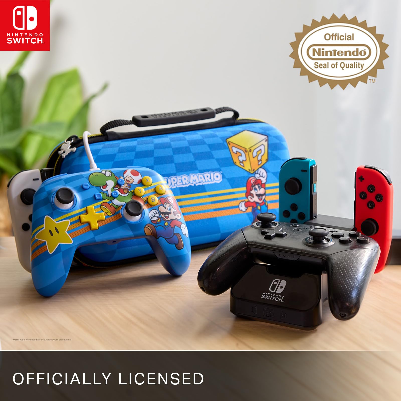 PowerA Wireless Nintendo Switch Controller - Pikachu Ecstatic, AA Battery Powered (Battery Included), Nintendo Switch Pro Controller, Mappable Gaming Buttons, Officially Licensed by Nintendo: Princess Peach With Motion