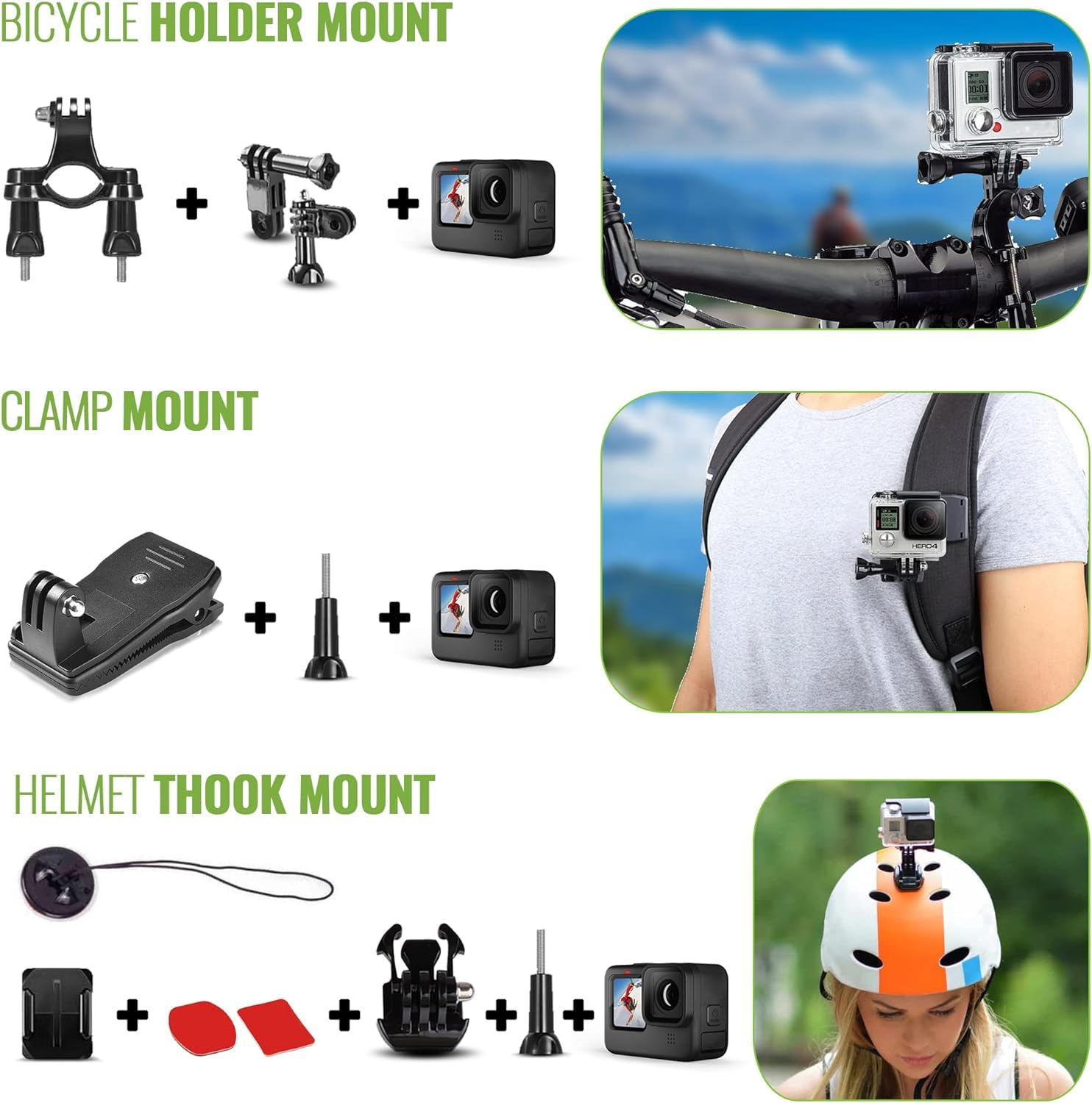 GoPro HERO12 (Hero 12) Black - Waterproof Action Camera with 5.3K HDR Video, 27MP Photos, 1/1.9" Image Sensor, Live Streaming, Webcam, Stabilization + 64GB Card & 50 Piece Accessory Kit - Bundle: GoPro HERO12 (Hero 12) Black - Waterproof Action Camera with 5.3K HDR Video, 27MP Photos, 1/1.9" Image Sensor, Live Streaming, Webcam, Stabilization + 64GB Card & 50 Piece Accessory Kit - Bundle