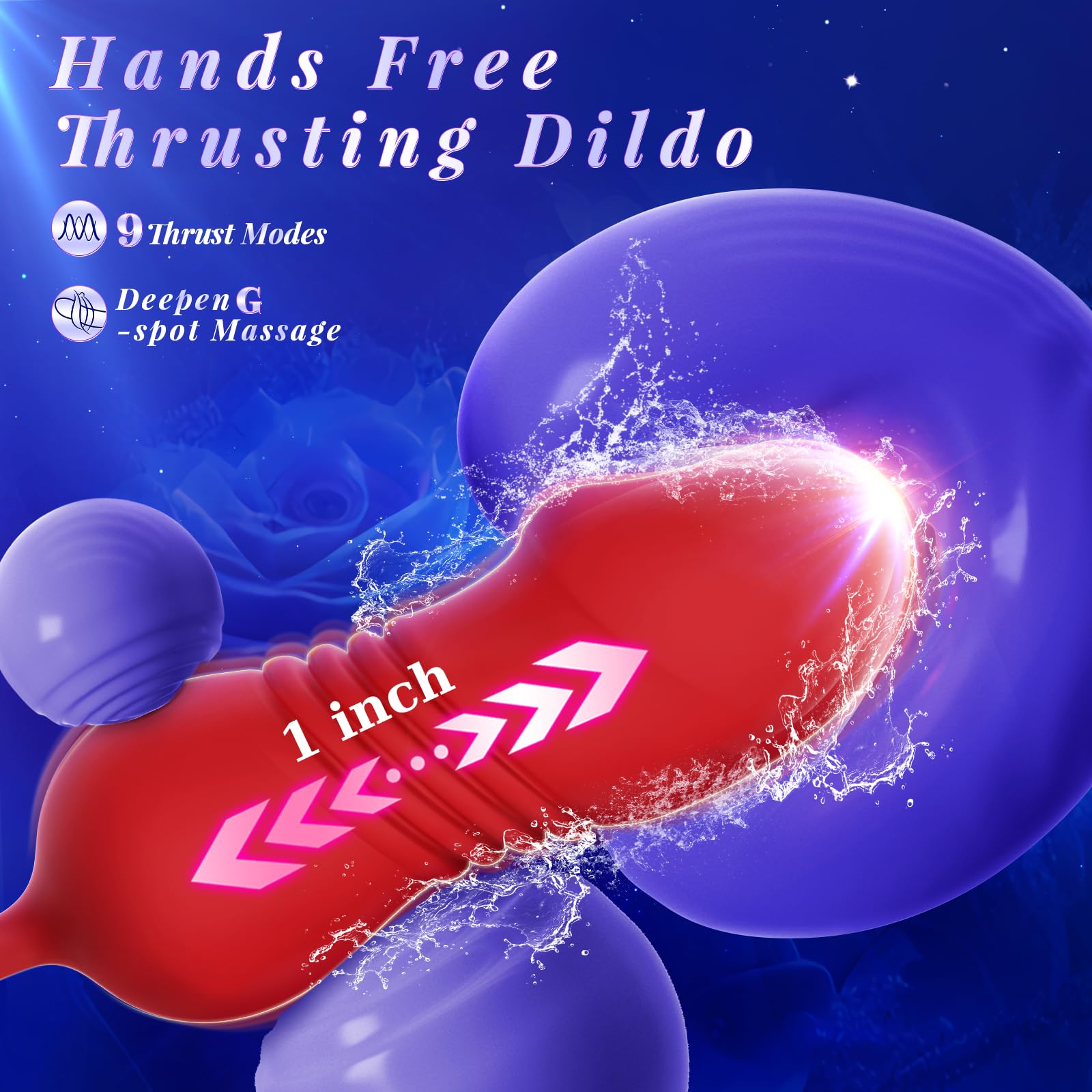 Sex Toys Rose Vibrator Dildo - MOOLIGIRL 4IN1 Adult Toys for Women with 9 Tongue Licking & Thrusting Dildos G Spot Vibrators, Anal Rose Sex Toy Nipple Clitoral Stimulator Licker for Female Couples: Romantic Rose