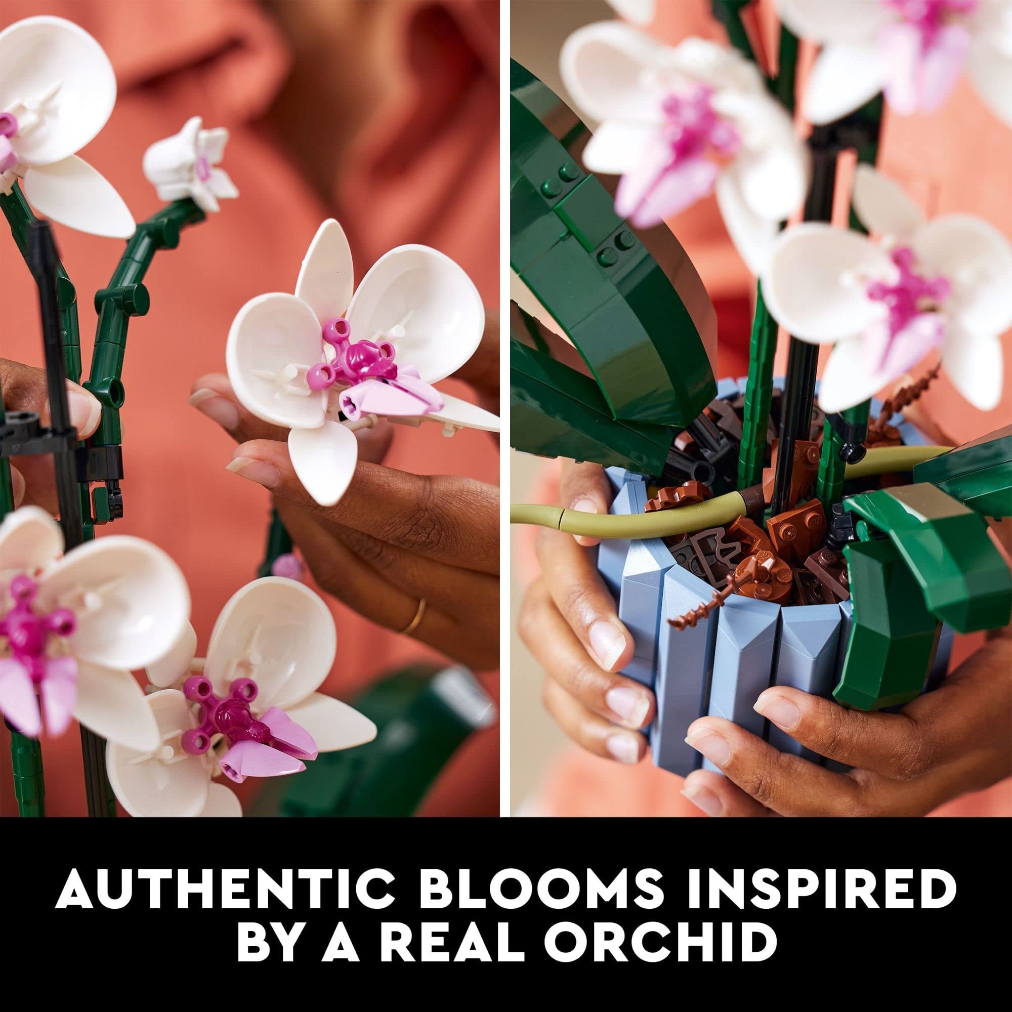 LEGO Botanicals Orchid - Artificial, Fake Indoor Flowers Building Set for Home, Kitchen, Desk Decoration, Adults Ages 18+ - Gift for Mother's Day - 10311 - Image 3