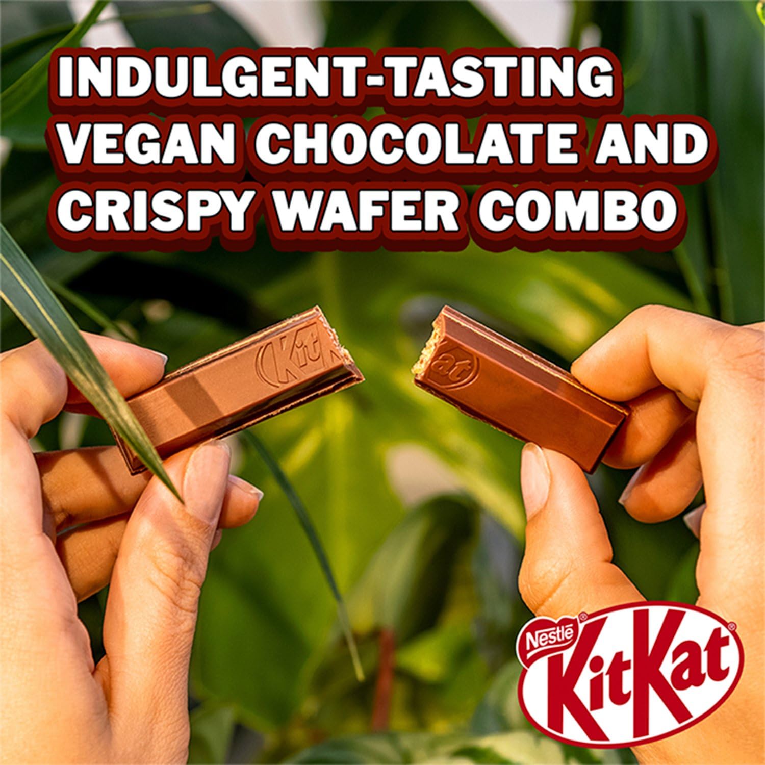 KitKat Vegan 4 Finger Bar, 41.5g - Plant Based Chocolate Wafer Bar, Dairy Free Healthy Chocolate, 1.46 Ounce
