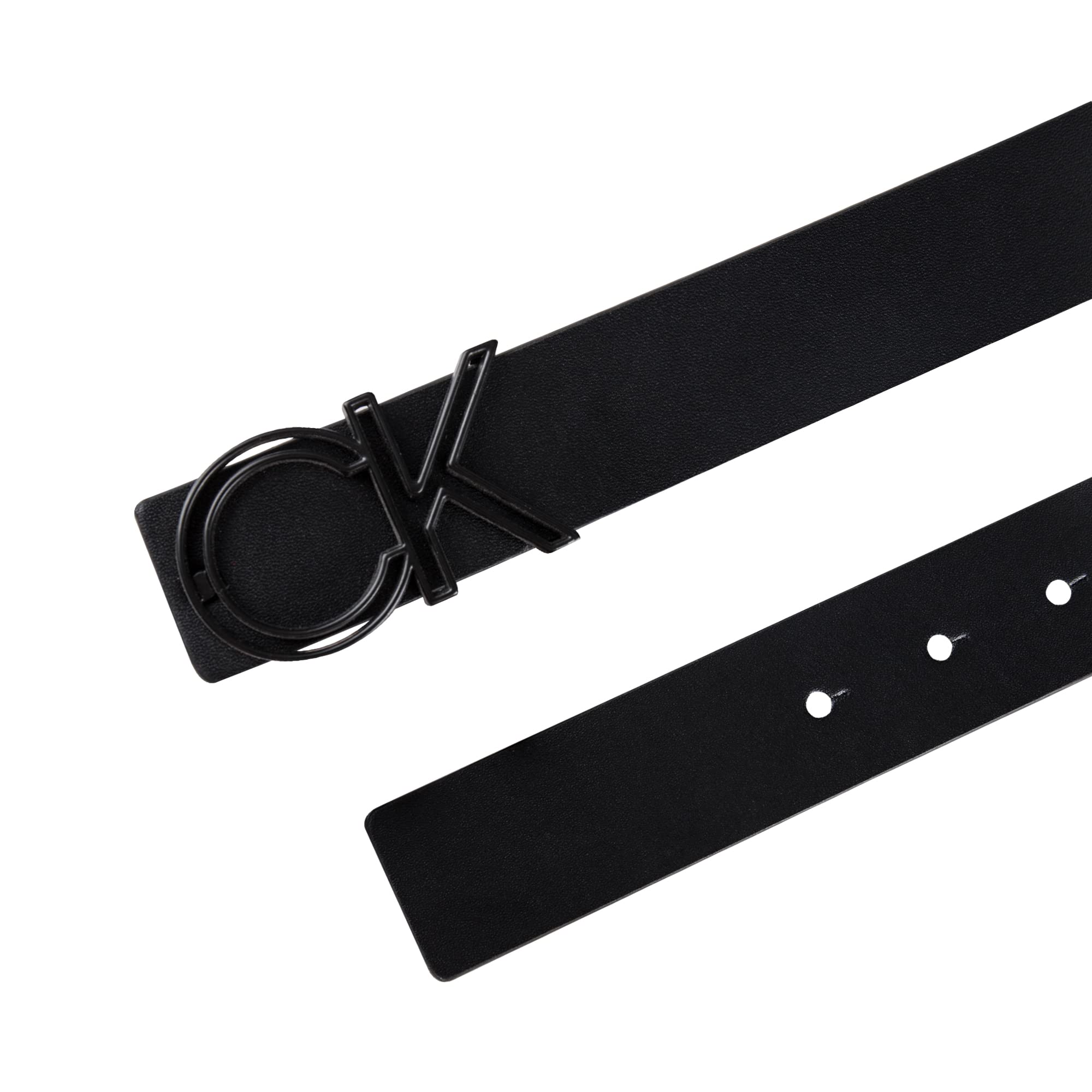 Calvin Klein Men's Casual CK Monogram Cut Out Buckle Belt