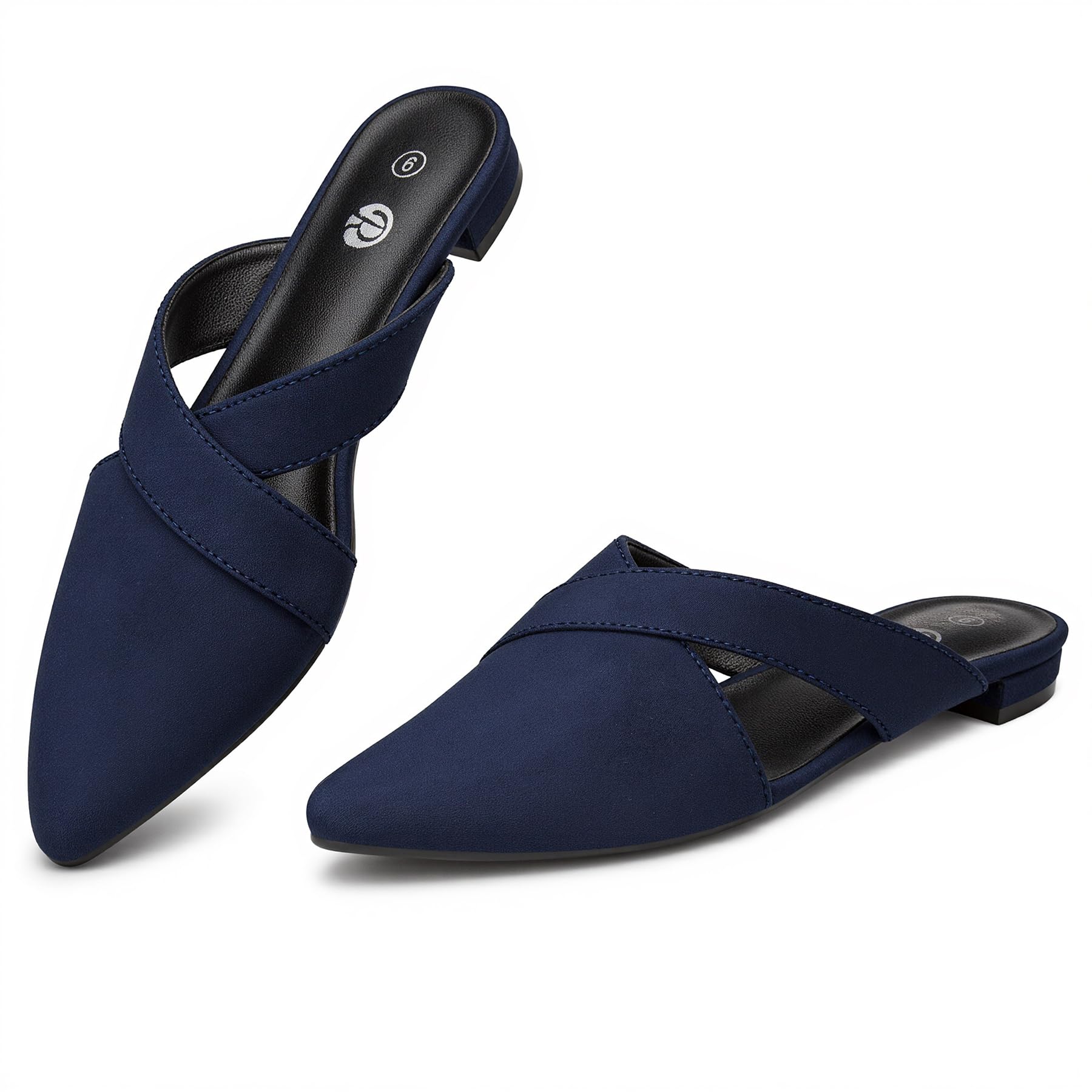 Rekayla Women’s Mules Closed Pointed Toe Backless Loafer Shoes for Women