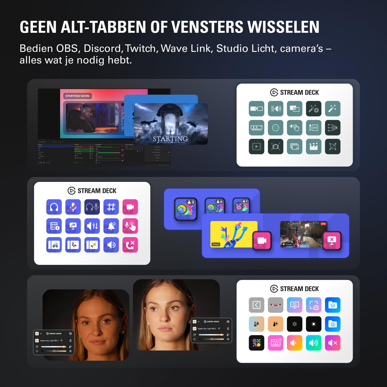 Elgato Stream Deck XL – Advanced Studio Controller, 32 macro keys, trigger actions in apps and software like OBS, Twitch, ​YouTube and more, works with Mac and PC: White