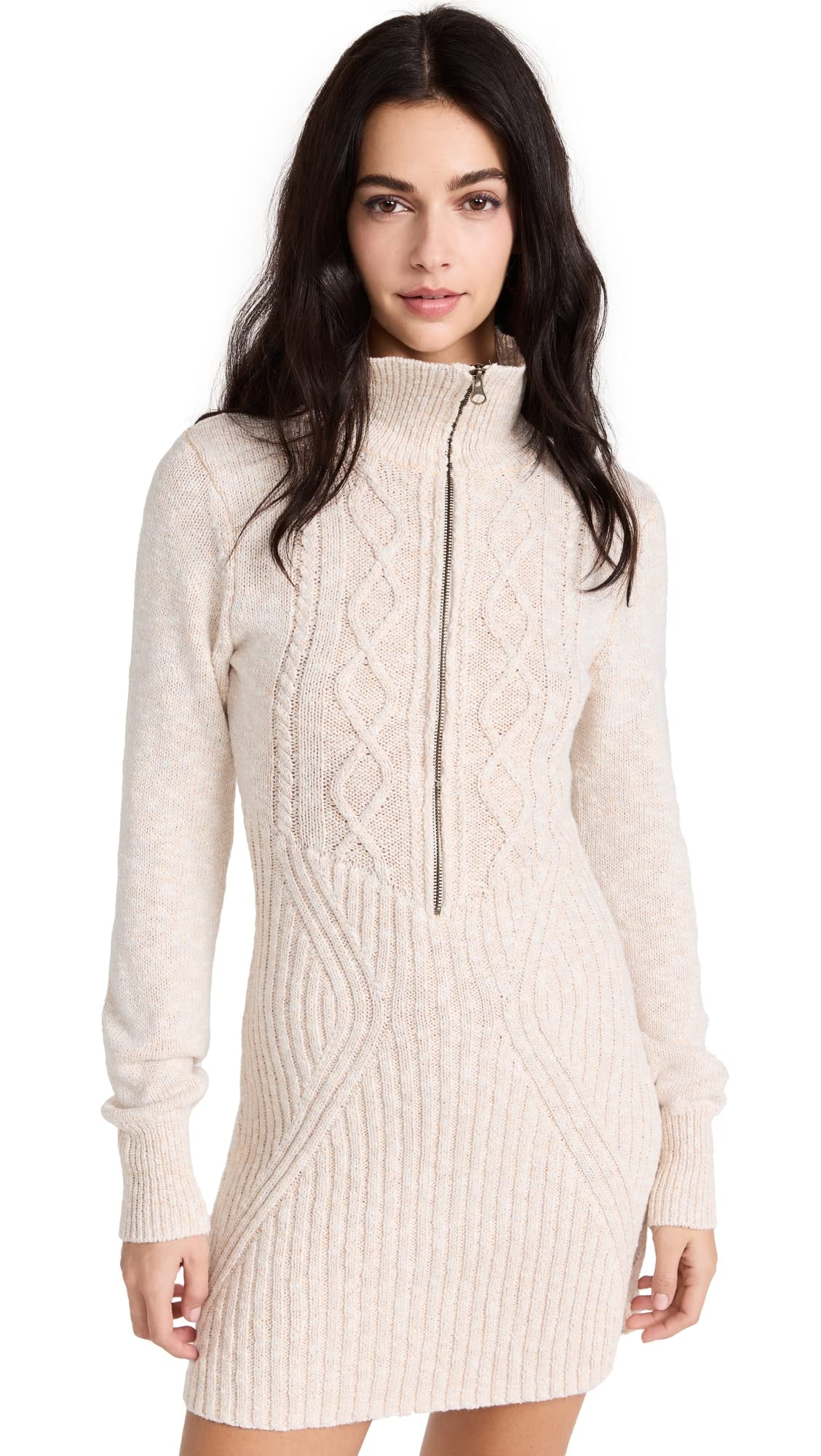 Free People Women's Mont Blanc Mini Dress: Free People Women's Mont Blanc Mini Dress, Tan, S