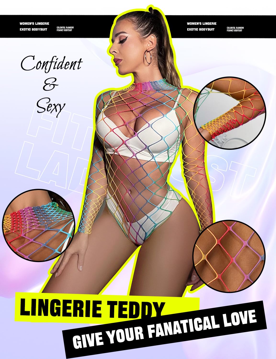 KRICJYH Lingerie for Women Sexy Bodysuit Fishnet Sparkle Rhinestone Teddy One Piece Babydoll Stripper Outfits Exotic: KRICJYH Lingerie for Women Sexy Bodysuit Fishnet Sparkle Rhinestone Teddy One Piece Babydoll Stripper Outfits Exotic
