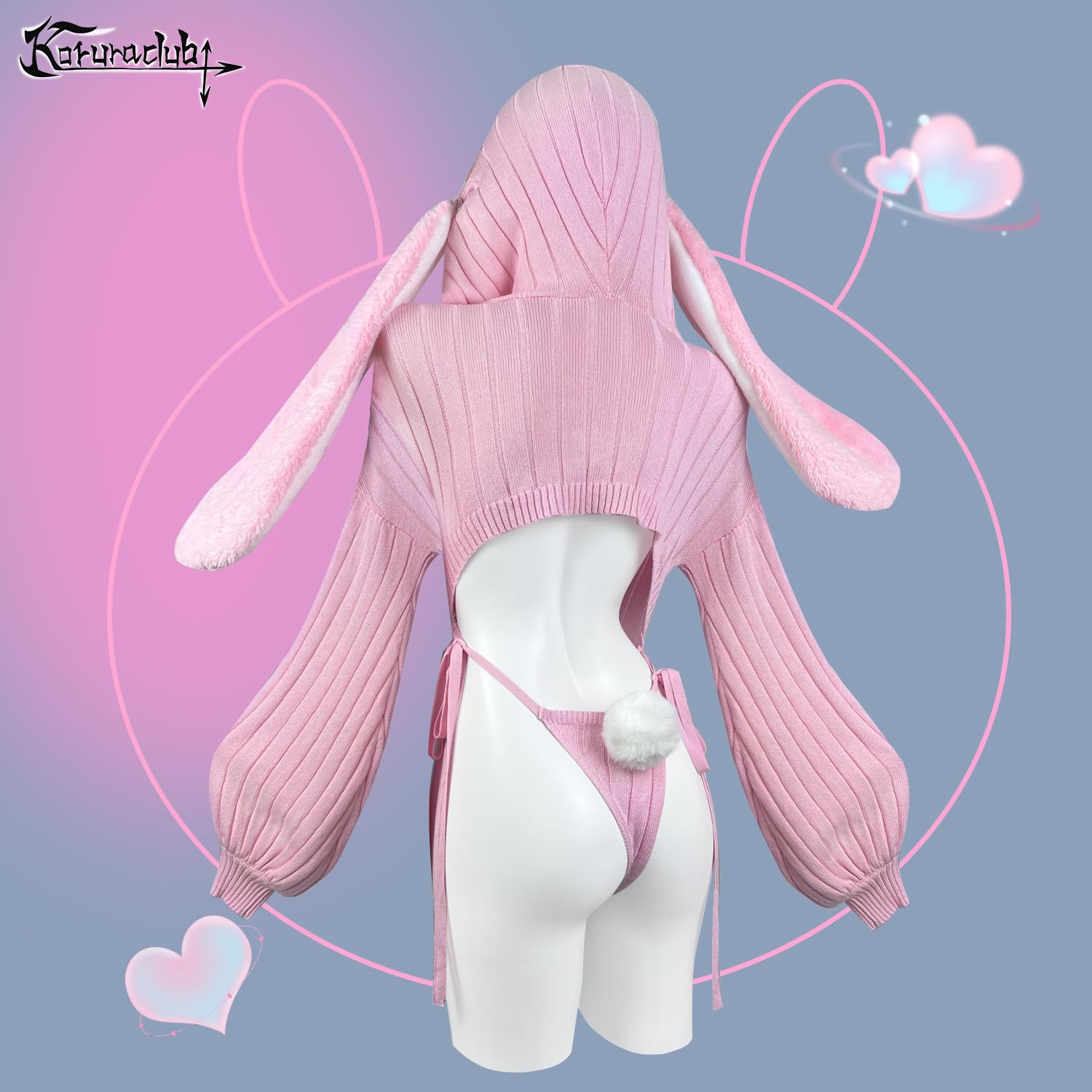 KORURACLUB Cosplay Sexy Bunny Outfit (3-Piece Set) Cosplay lingerie for women Animal Costumes Bunny Bodysuit