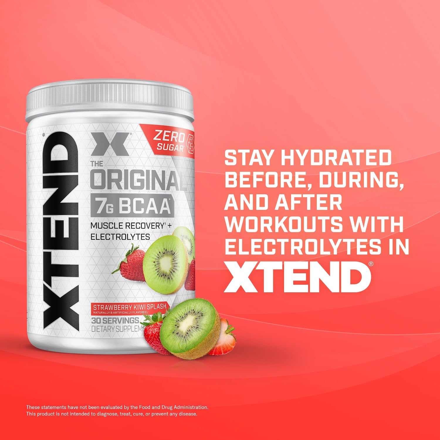 Xtend XTEND Original BCAA Powder 7g BCAA and 2.5g L-Glutamine, Sugar Free Post Workout Muscle Recovery Drink with Amino Acids for Men & Women, 90 Servings