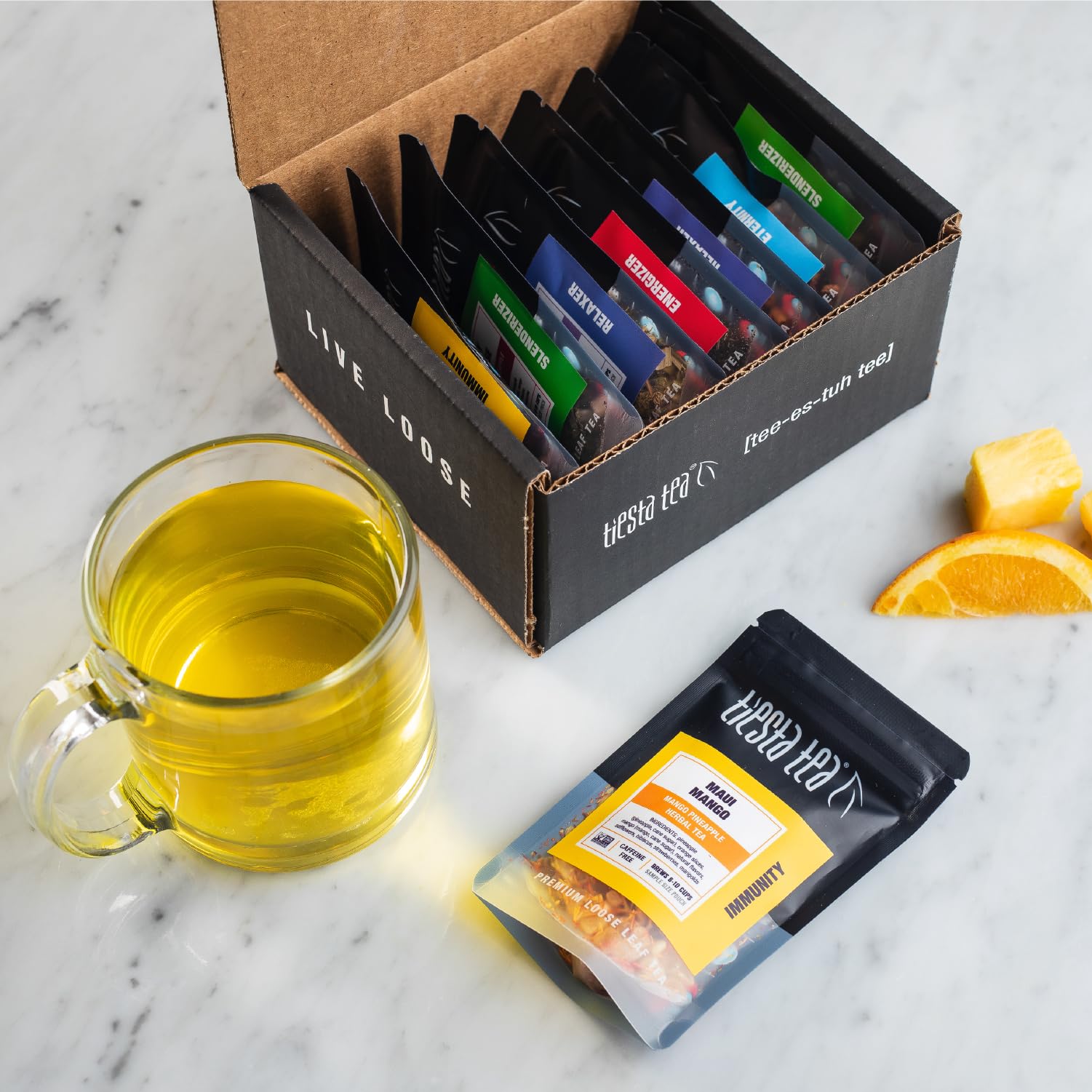 Tiesta Tea 8 Loose Leaf Dry Flight Mother’s Day Tea Gift Set Sampler | Assorted Herbal, Black, and Fruit Teas | High to No Caffeine | Hot & Iced Ready | 8 Resealable Sample Pouches: Best Seller Tea Sampler Set