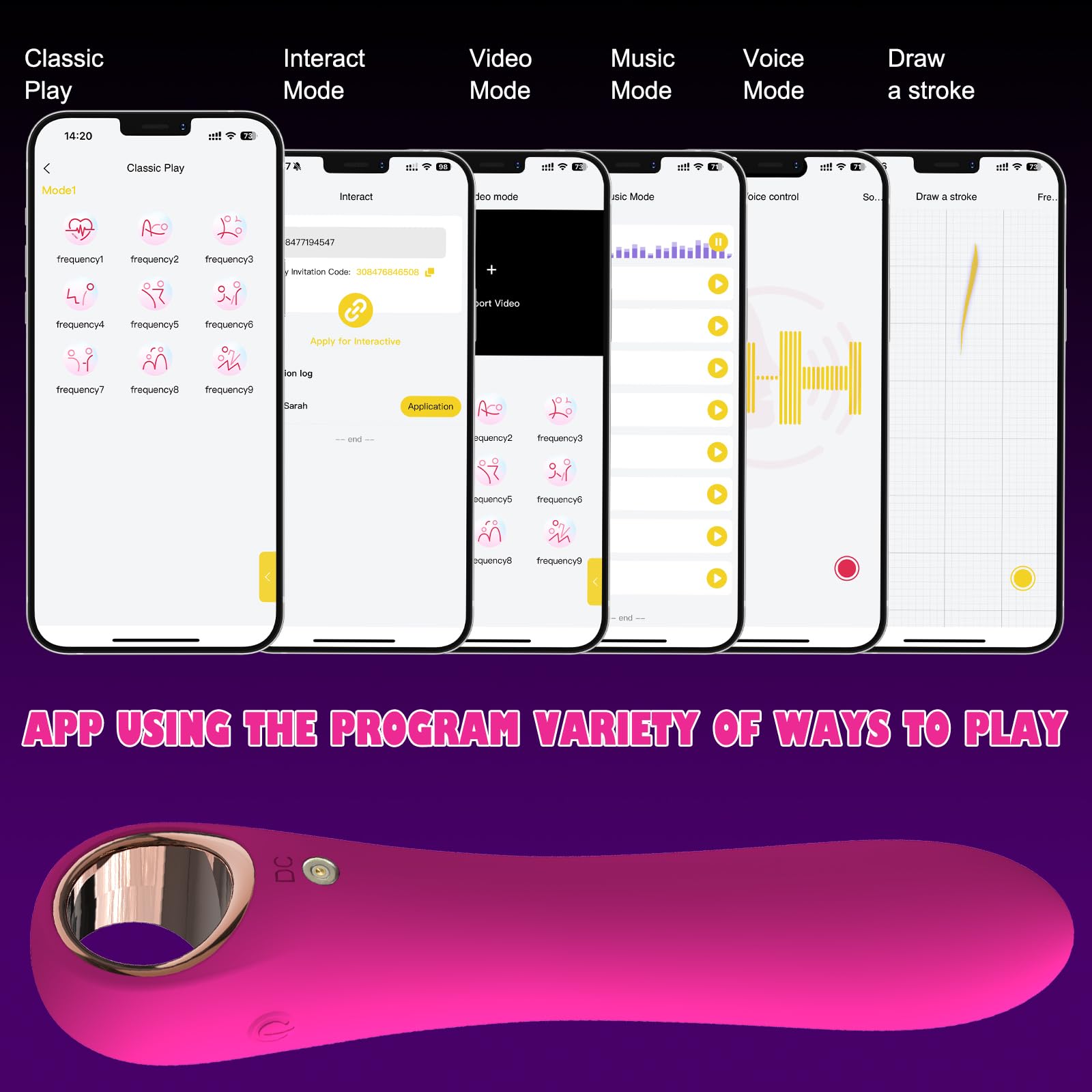 Tuitionua Adult Sex Toys Dildo - APP Control G Spot Dildos Vibrator for Woman, Clitoral Stimulator with 10 Vibration Modes, Adult Toys for Women and Couples(APP Pink): APP-Pink