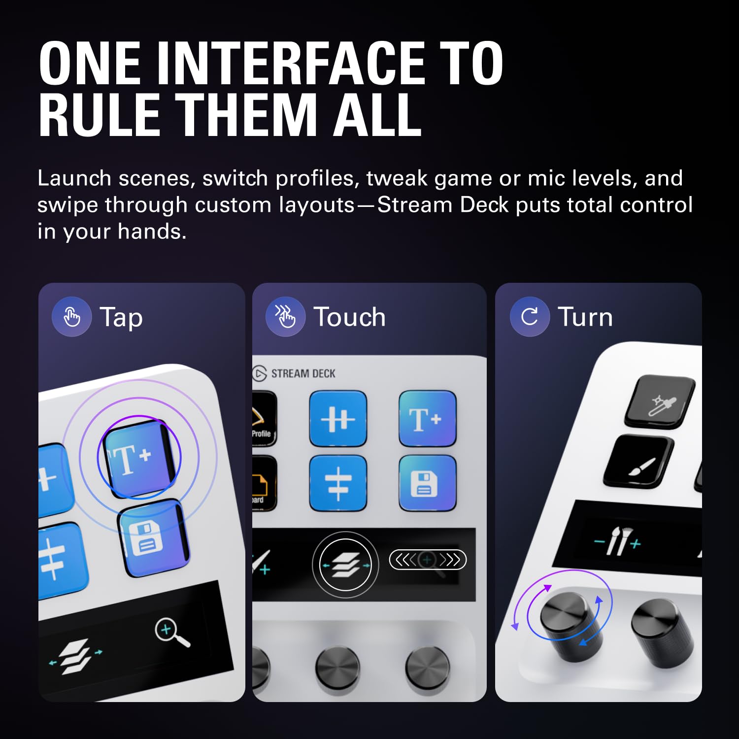 Elgato Stream Deck +, Audio Mixer, Production Console and Studio Controller for Content Creators, Streaming, Gaming, with customizable touch strip dials and LCD keys, works with Mac and PC: White Stream Deck +