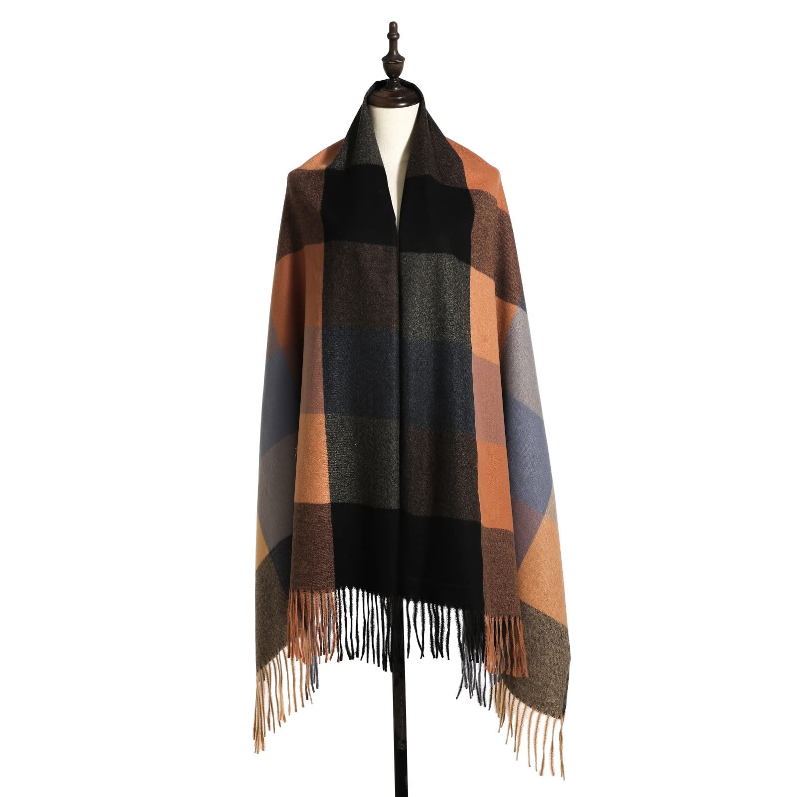 PCIQUTE Tartan Plaid Scarves for Women Winter,Long Scarves for Women with Fringe,Super Soft Scarf for Women Winter
