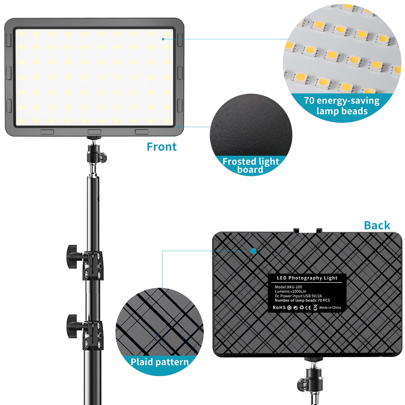 LED Video Light Kit 2Pcs, Hagibis Studio Lights 18 Color Filters for Photography Lighting with Adjustable Tripod Stand Streaming Lights for Photo Camera Recording Computer Zoom Stream TikTok YouTube: LED Video Light Kit 2Pcs, Hagibis Studio Lights 18 Color Filters for Photography Lighting with Adjustable Tripod Stand Streaming Lights for Photo Camera Recording Computer Zoom Stream TikTok YouTube