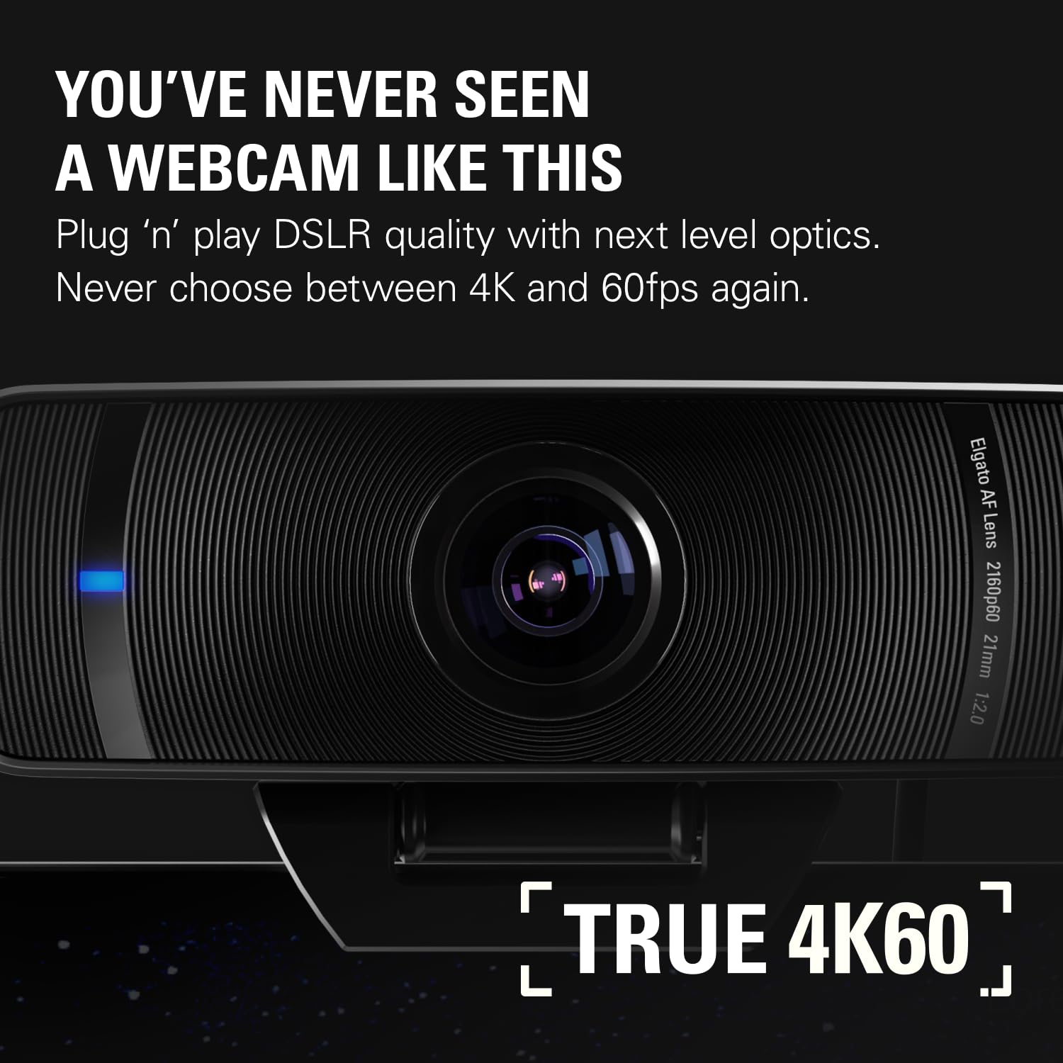 Elgato Facecam Pro, True 4K60 Ultra HD Webcam for Live Streaming, Gaming, Video Calls, Sony Sensor, Advanced Light Correction, DSLR Style Control, Wide Angle, works with OBS, Teams, Zoom, PC/Mac: Facecam Pro Facecam Pro
