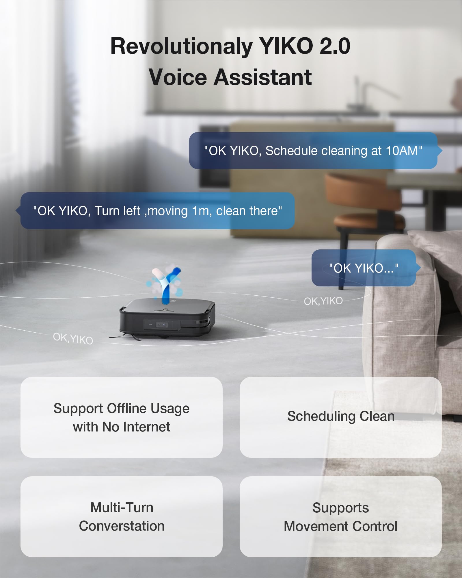 ECOVACS DEEBOT X2 Omni Robot Vacuum and Mop, 8000Pa Suction, 15mm Lift, Omni Station with Hot Water Mop Washing, Self-Emptying, Hot Air Drying, Auto-Refill, Obstacle Avoidance,Black thumbnail 9
